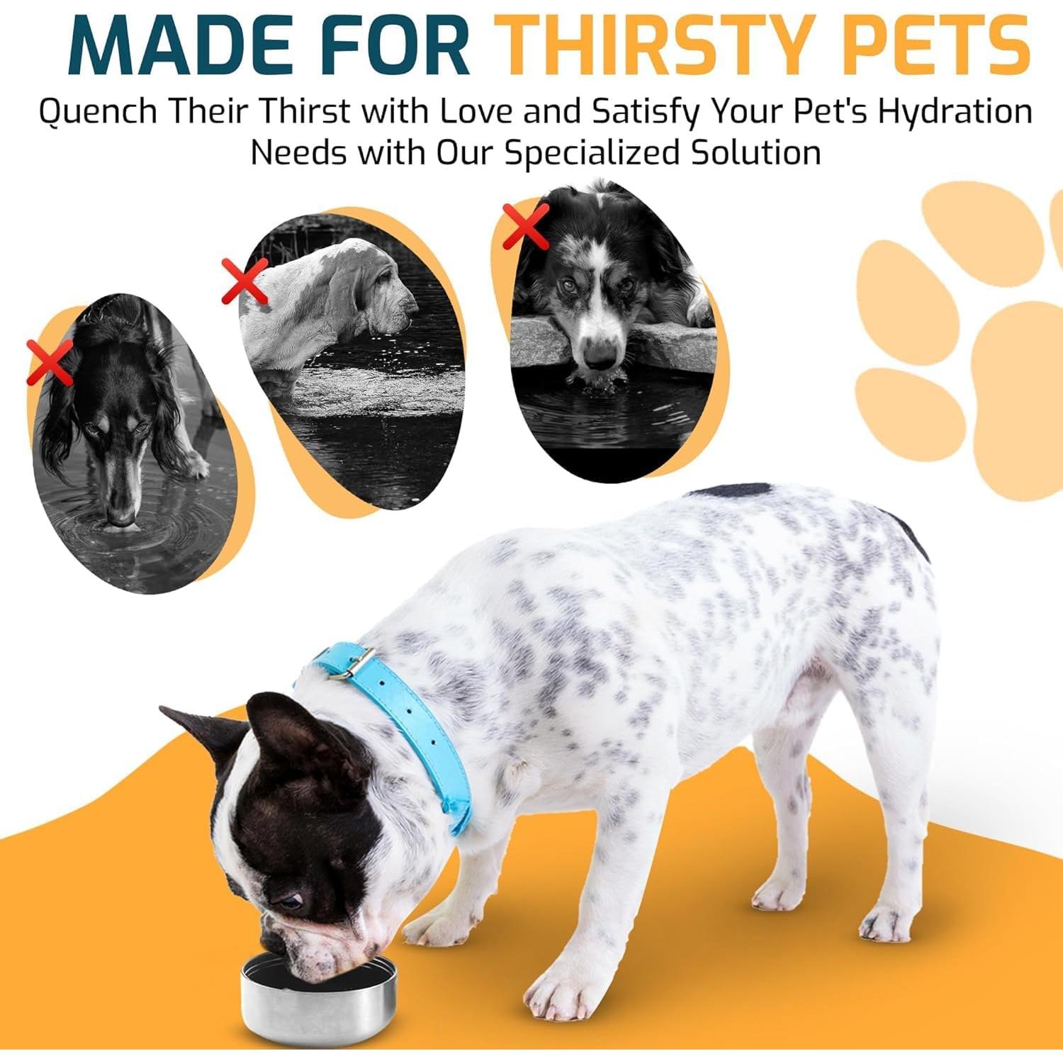 Botella de Agua Aislada BossMonsta 1.18L con Tazón para Mascotas