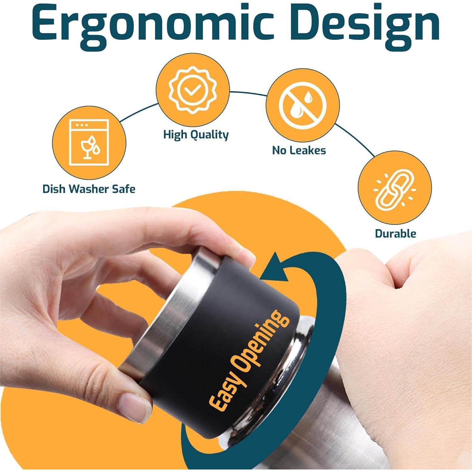 Botella de Agua Aislada BossMonsta 1.18L con Tazón para Mascotas