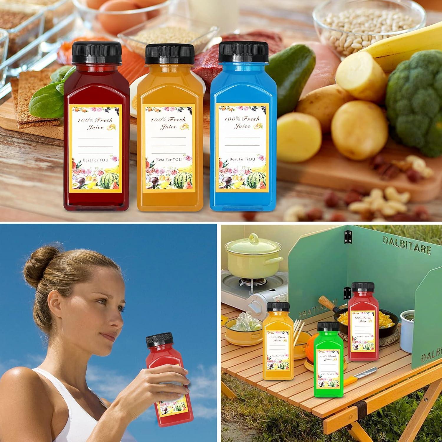 DANALLAN 30 Botellas de Plástico 240ml con Tapas a Prueba de Fugas