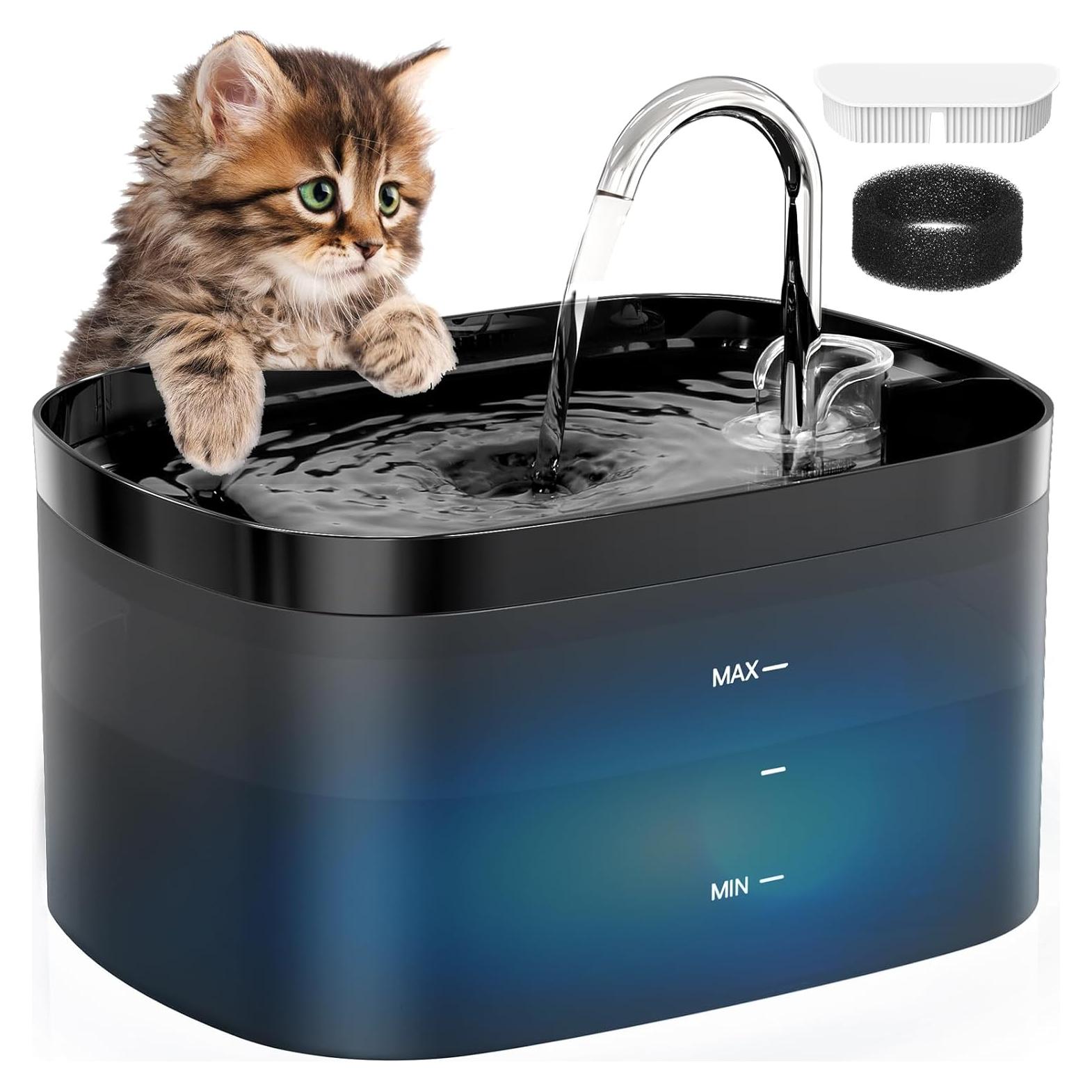 Fuente de Agua para Gatos Putilog 2.5L Silenciosa con Filtro