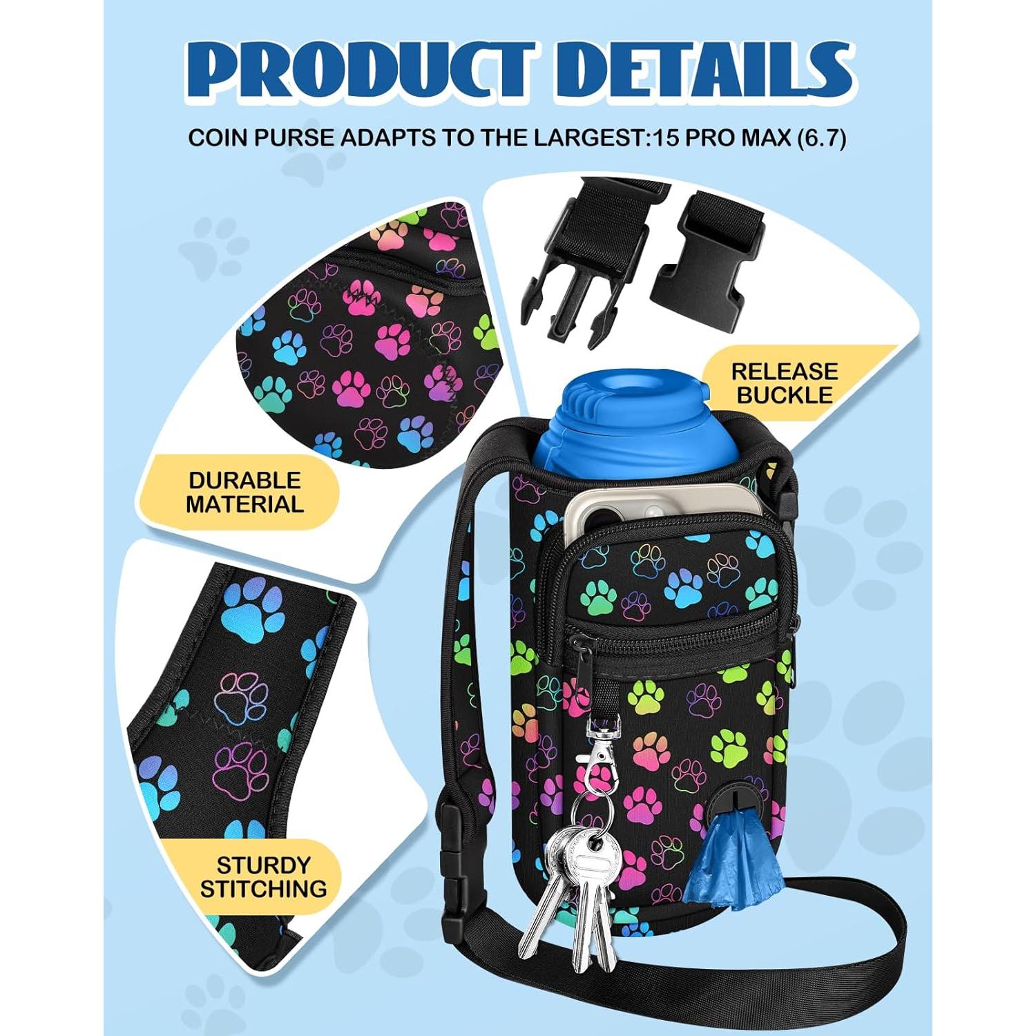 Bolsa Portátil Toykee para Botella de Agua Mascotas 27oz