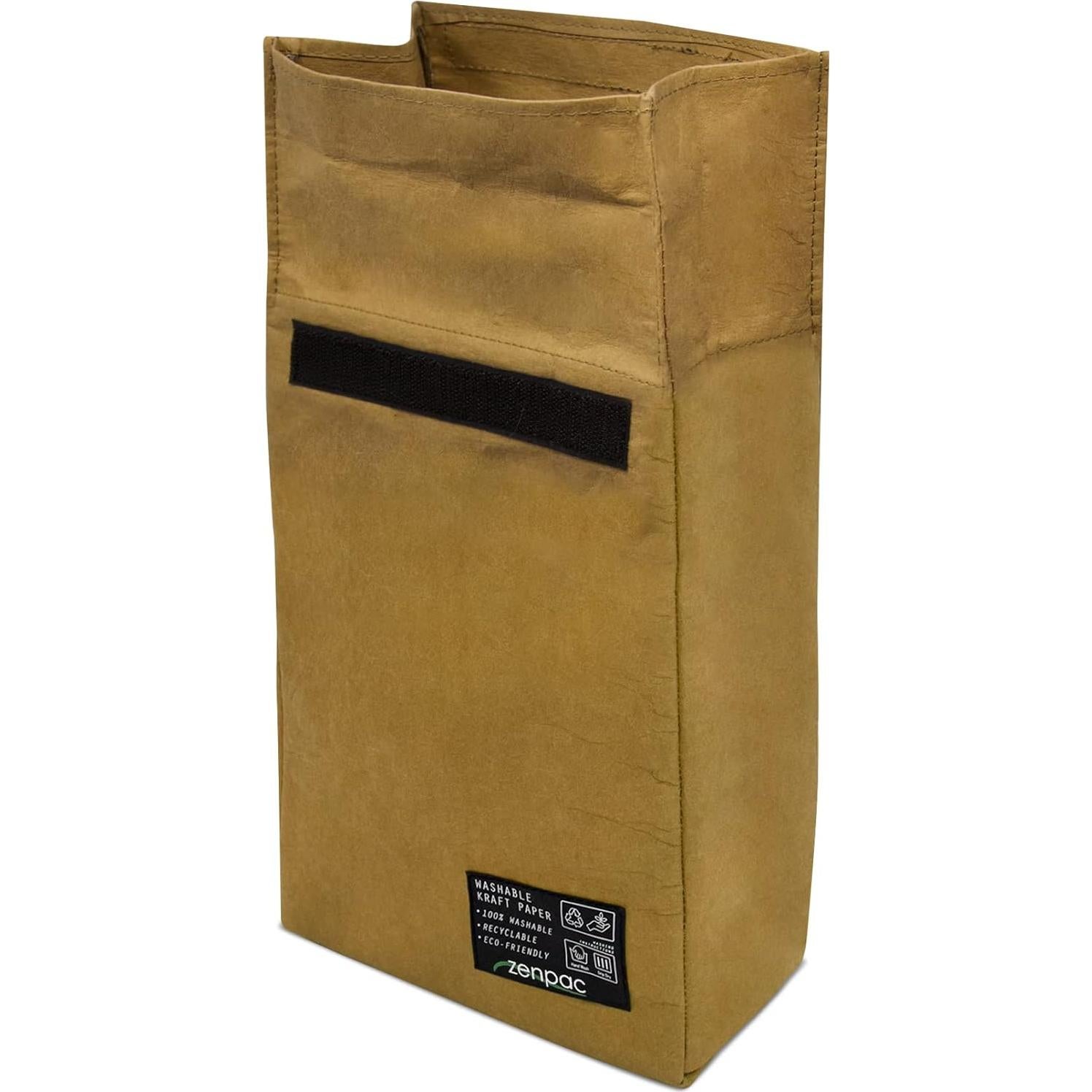 Bolsa de Almuerzo Aislada ZENPAC Marrón 6L Impermeable 21.6x11.4x30.5cm