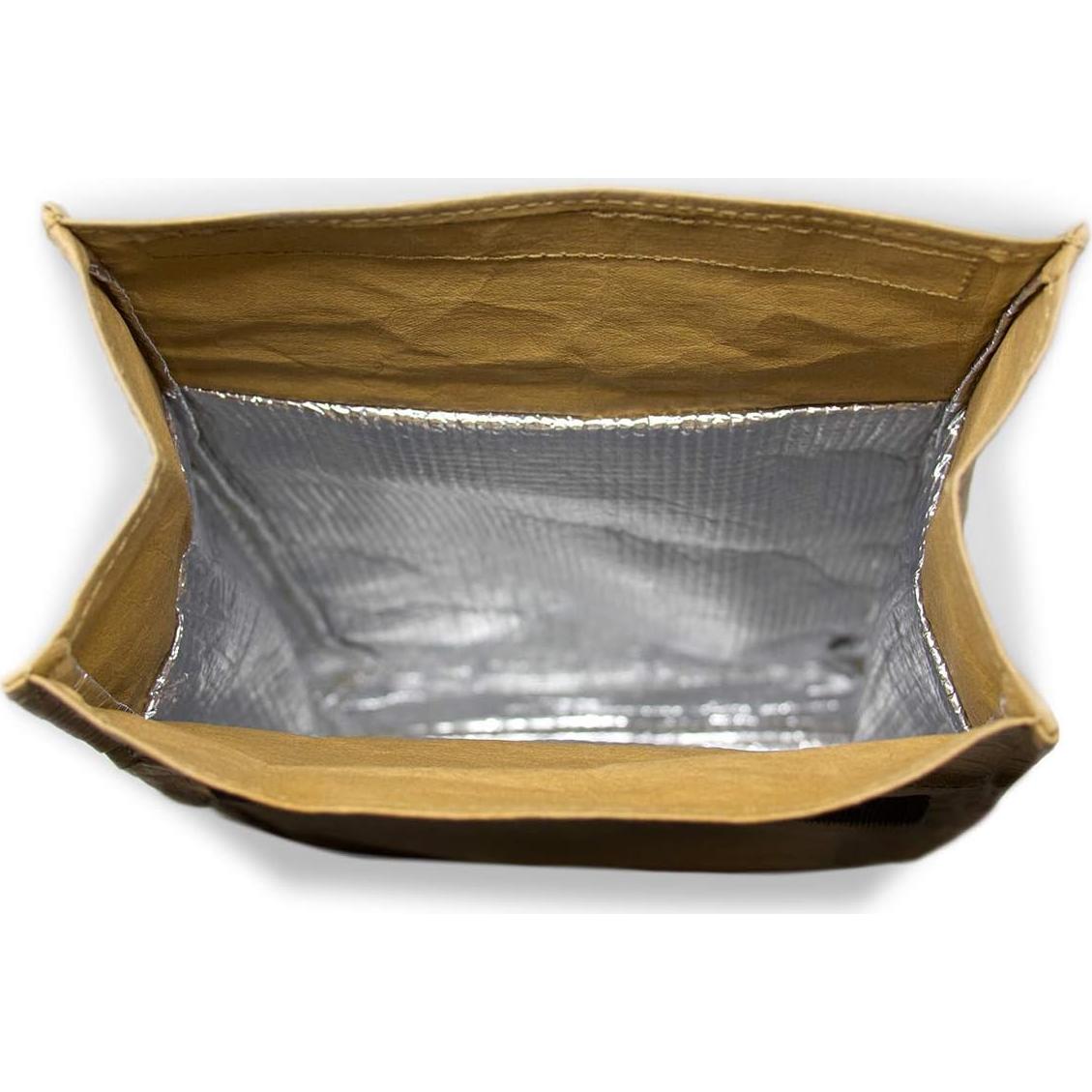 Bolsa de Almuerzo Aislada ZENPAC Marrón 6L Impermeable 21.6x11.4x30.5cm