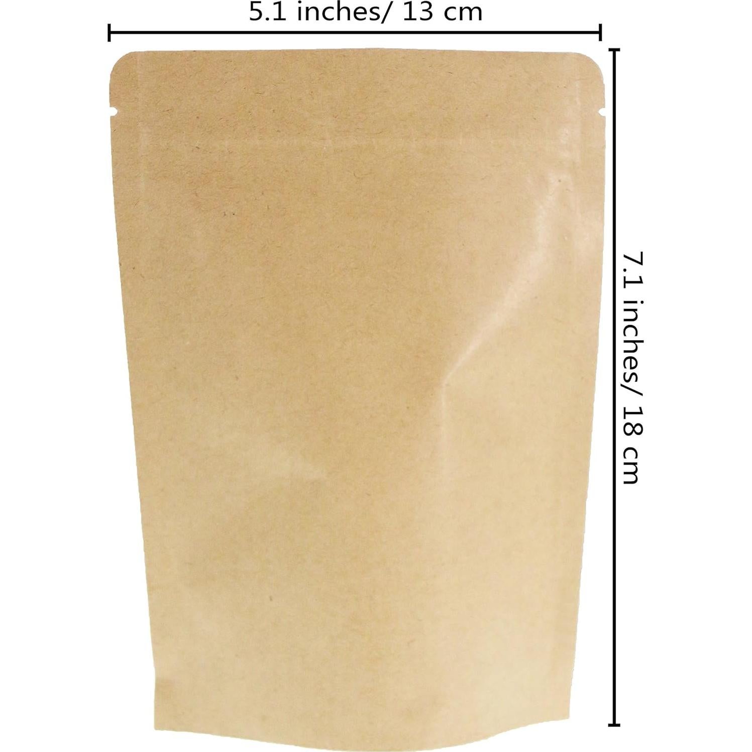 Bolsas de Pie Kraft SumDirect 50 Pcs 13x18 cm Reutilizables