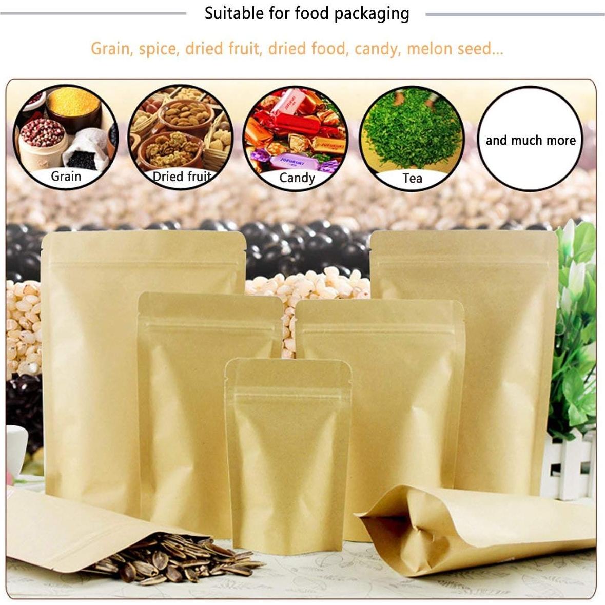 Bolsas de Pie Kraft SumDirect 50 Pcs 13x18 cm Reutilizables