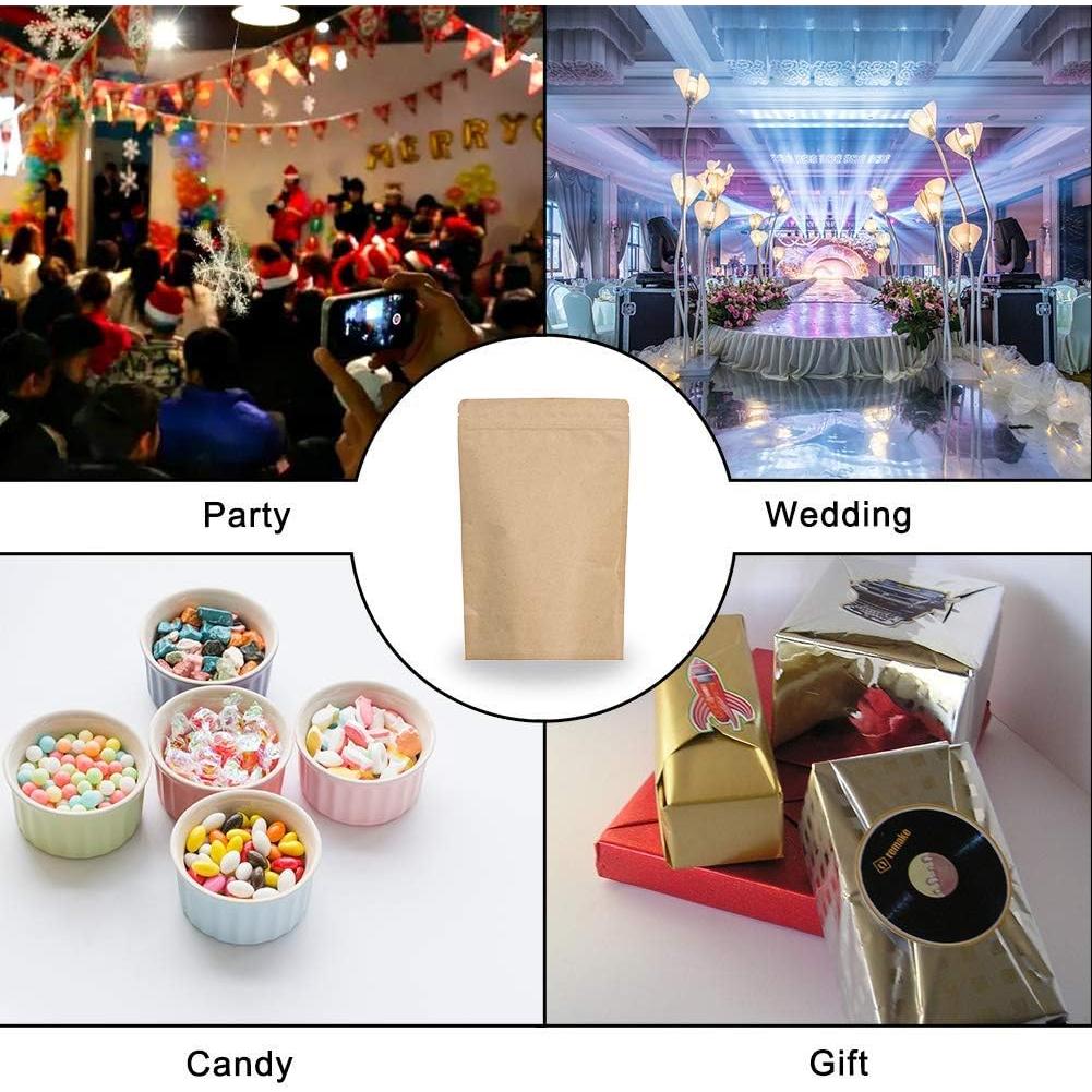 Bolsas de Pie Kraft SumDirect 50 Pcs 13x18 cm Reutilizables