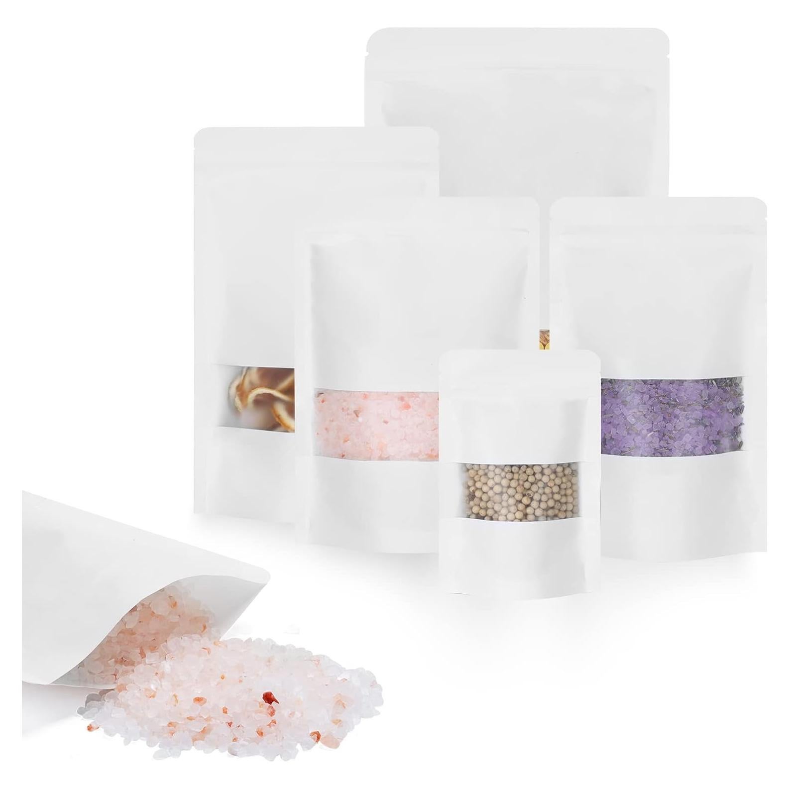 100 Bolsas Kraft Reutilizables Larzack 11.94x19.81 cm con Cierre