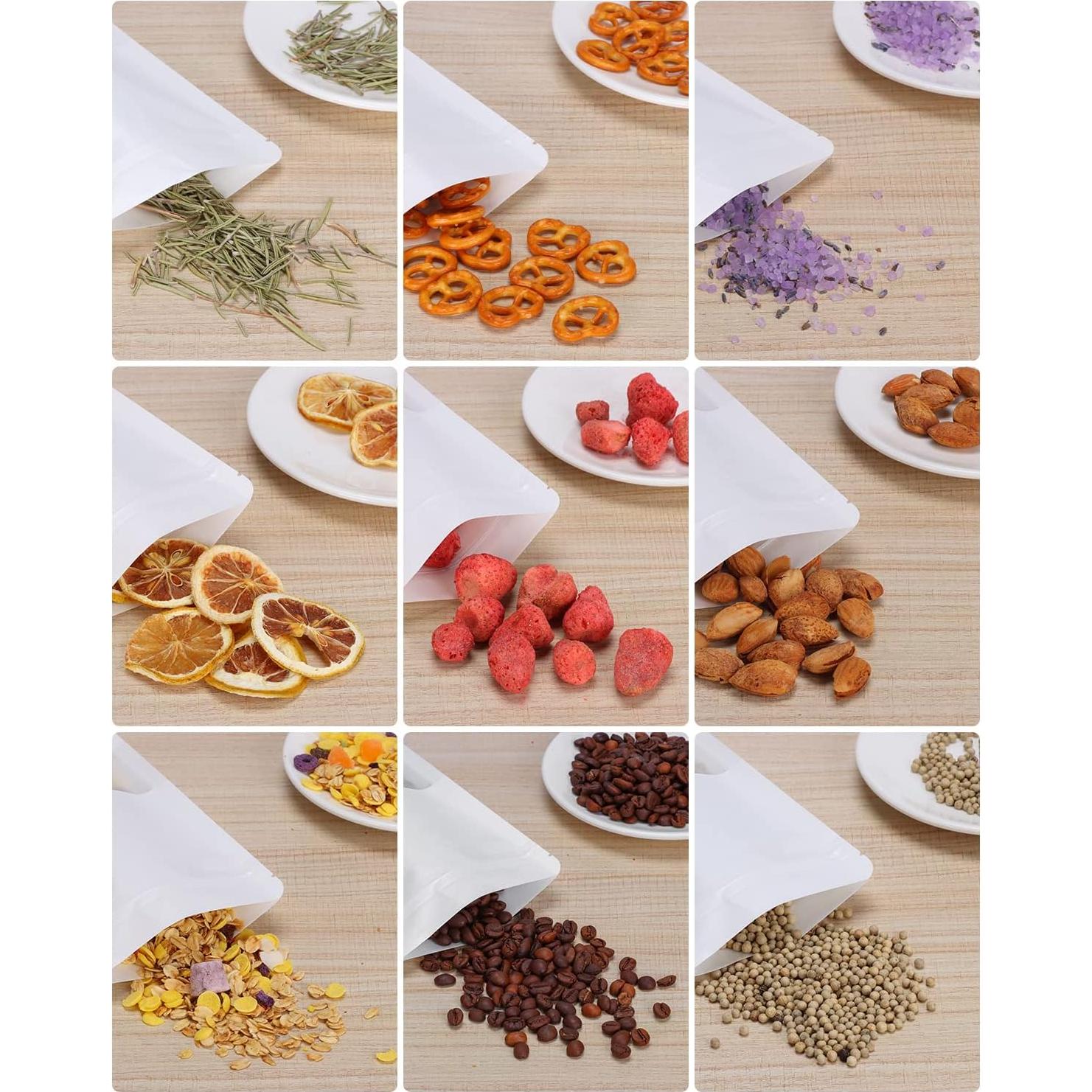 100 Bolsas Kraft Reutilizables Larzack 11.94x19.81 cm con Cierre