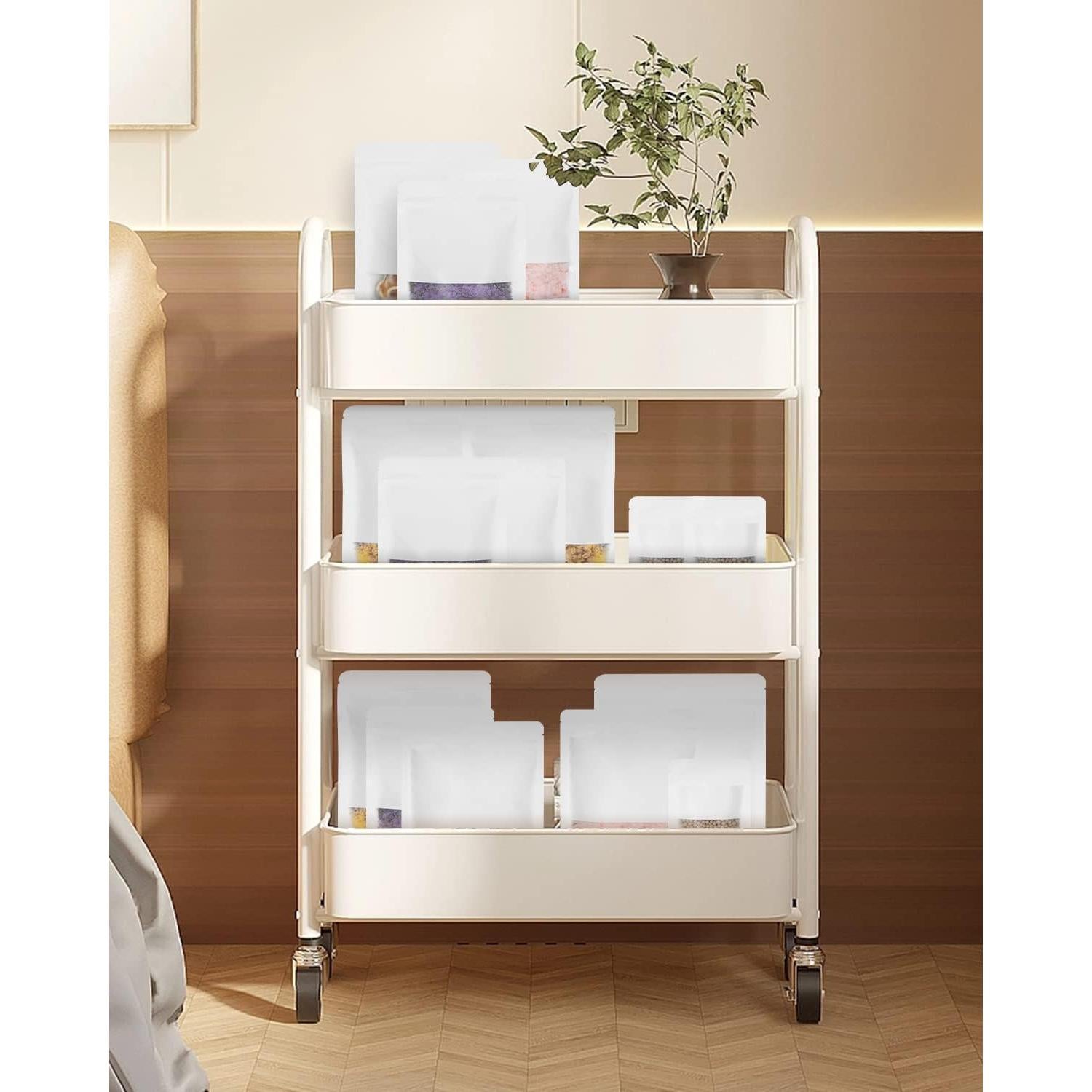 100 Bolsas Kraft Reutilizables Larzack 11.94x19.81 cm con Cierre