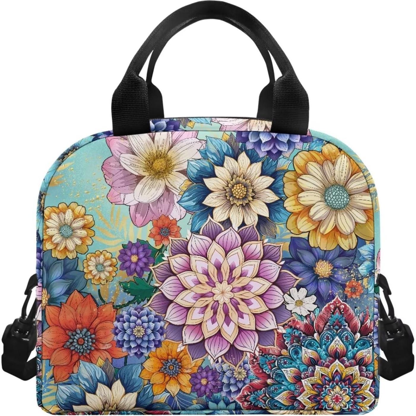 Bolsa de Almuerzo Aislada Luarisgur Floral 1L 23.1x12.9x20.8cm
