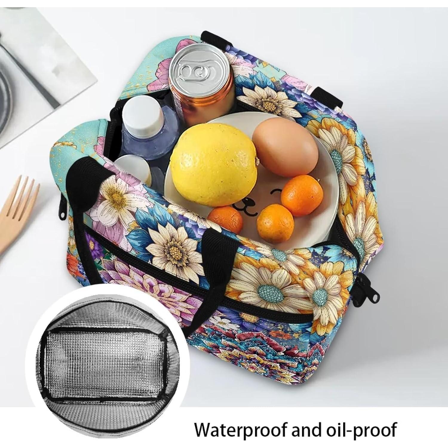 Bolsa de Almuerzo Aislada Luarisgur Floral 1L 23.1x12.9x20.8cm