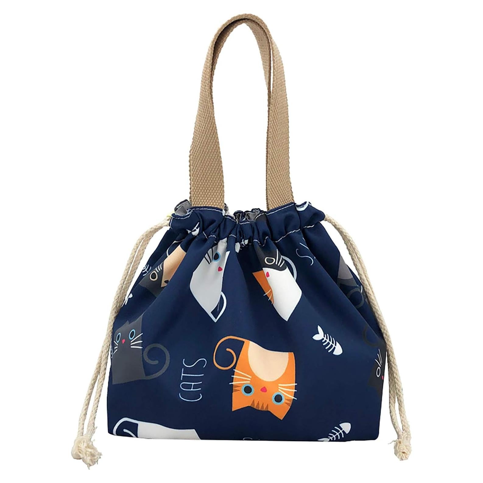 Bolsa de Almuerzo Reutilizable Enyuwlcm Gato Azul Mini 7.87L