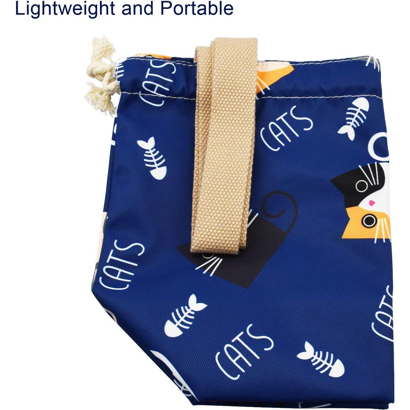 Bolsa de Almuerzo Reutilizable Enyuwlcm Gato Azul Mini 7.87L