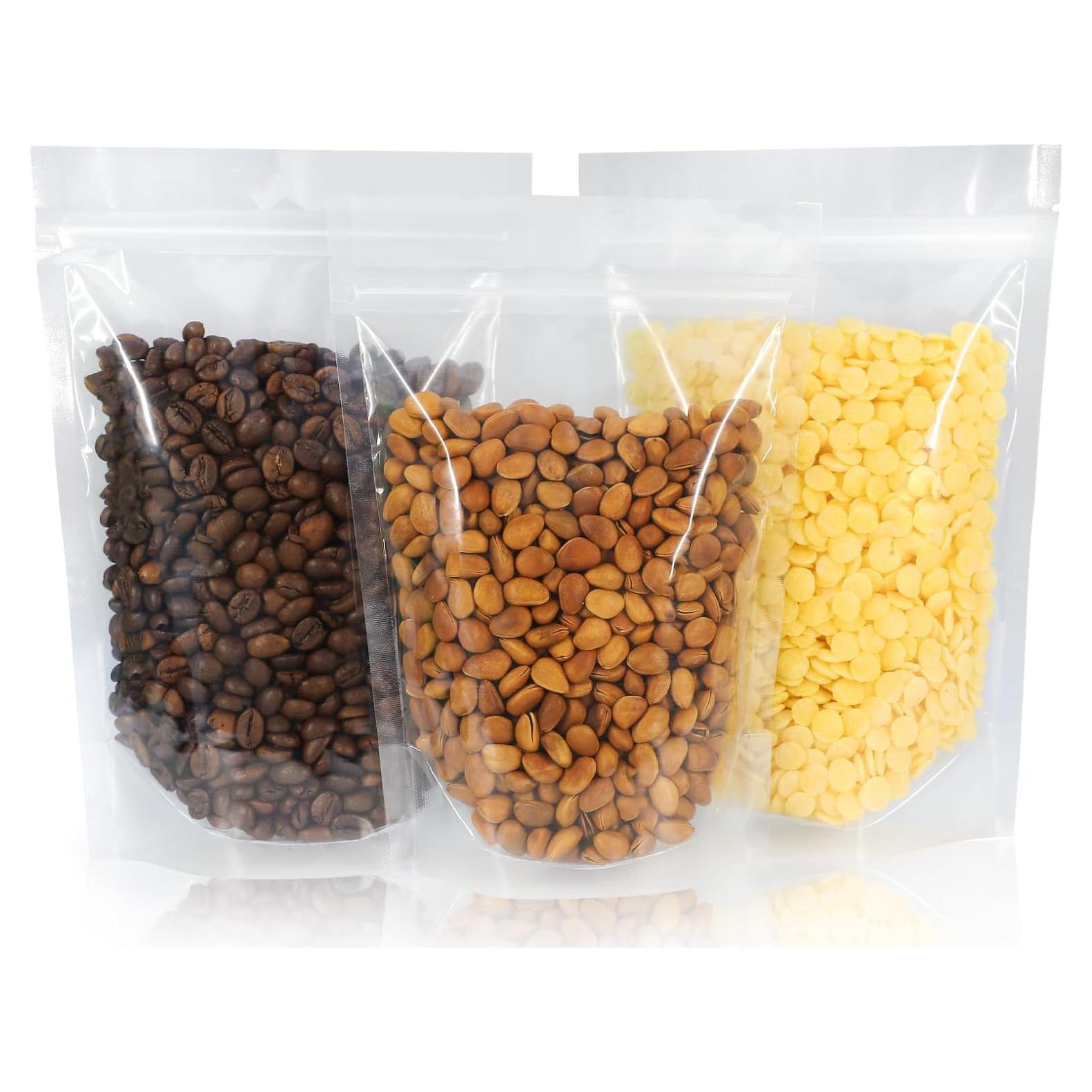 100 Bolsas Reutilizables Transparentes Mstar 14x20 cm con Cierre