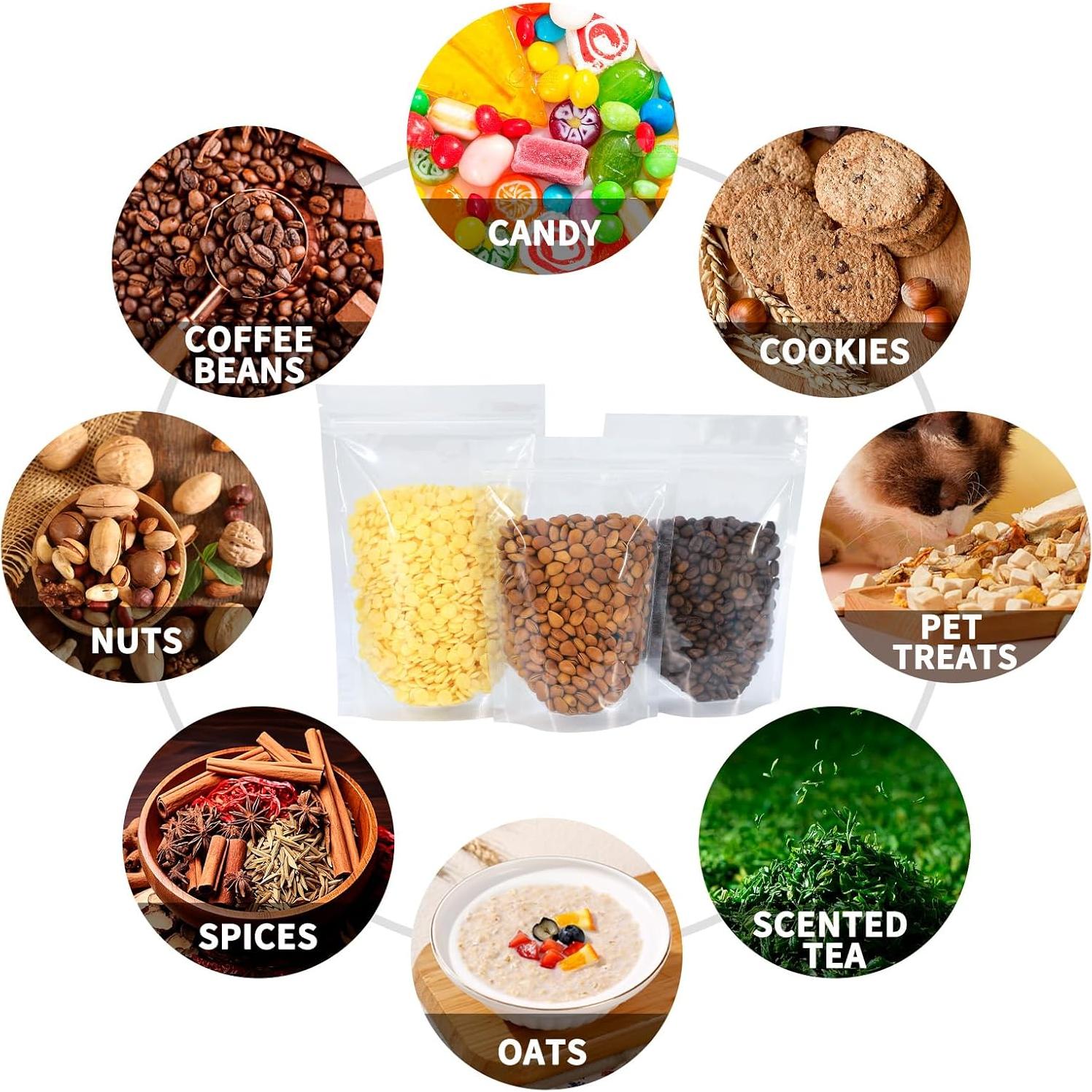 100 Bolsas Reutilizables Transparentes Mstar 14x20 cm con Cierre