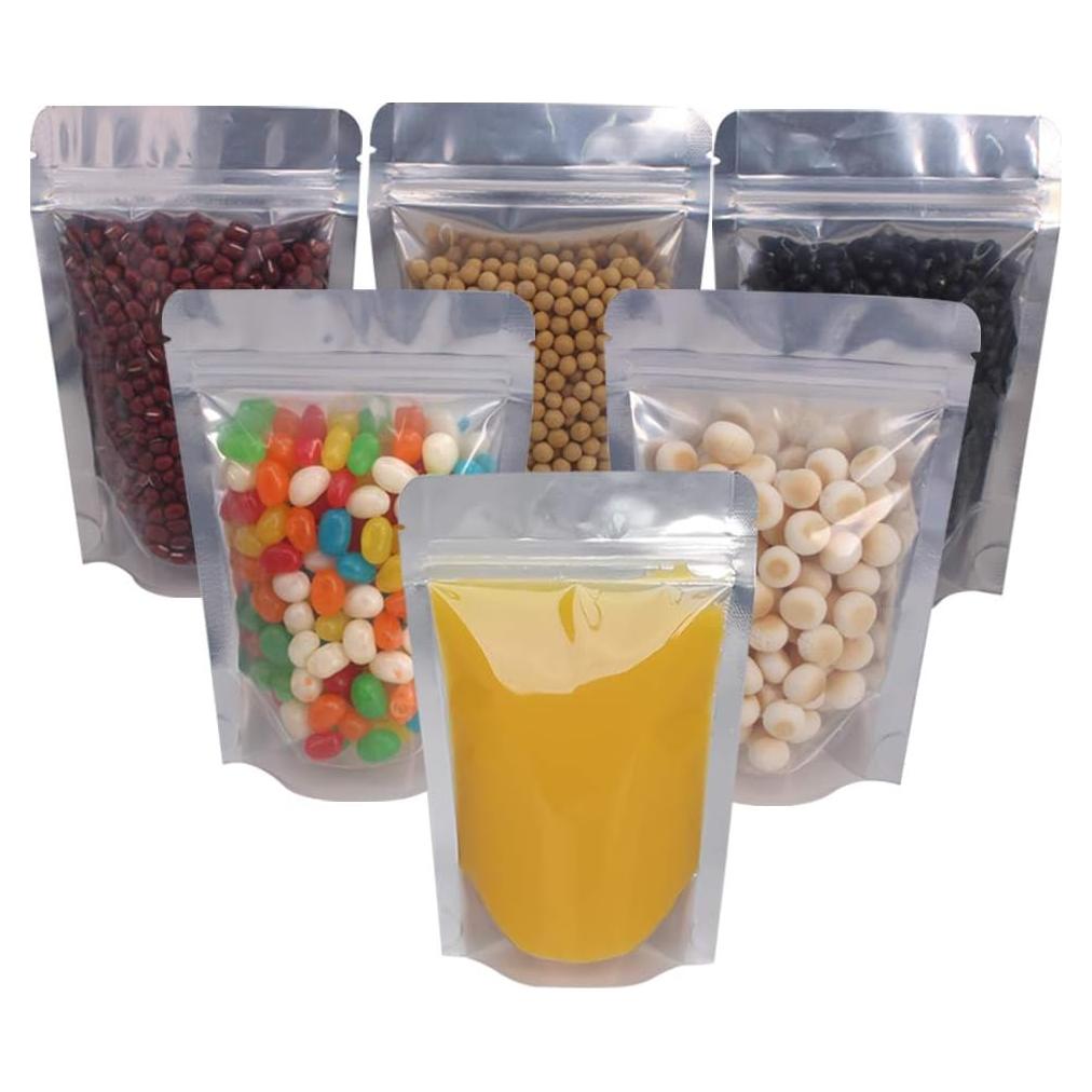 100 Bolsas Mylar Reutilizables 4x6" Belinlen Transparentes