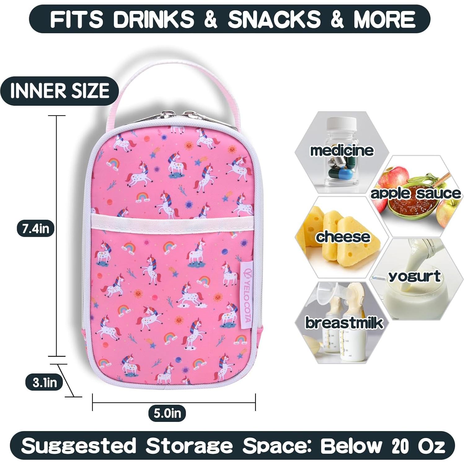 Bolsa de Almuerzo Aislada Yelocota Unicornio 765g - Resistente a Fugas