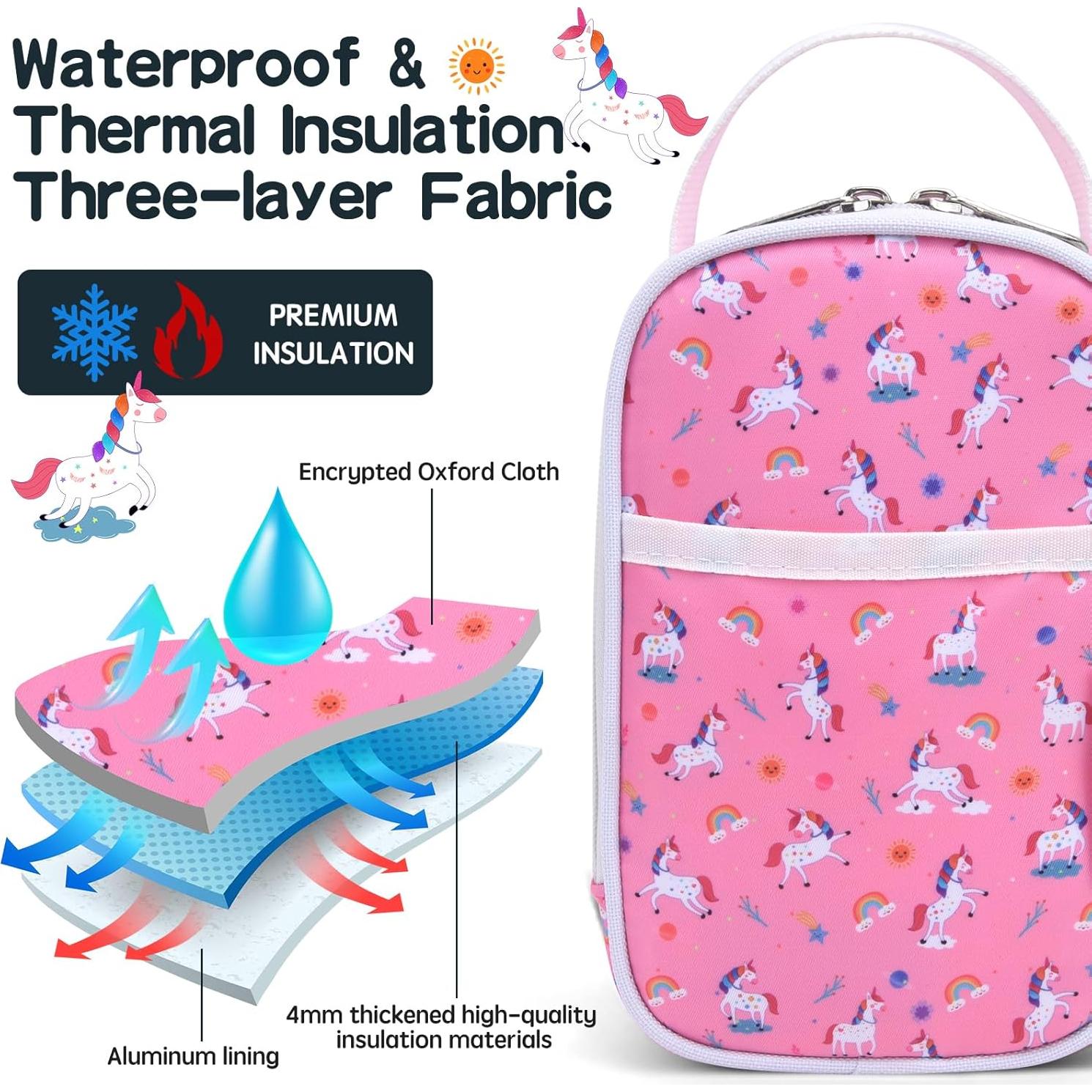Bolsa de Almuerzo Aislada Yelocota Unicornio 765g - Resistente a Fugas