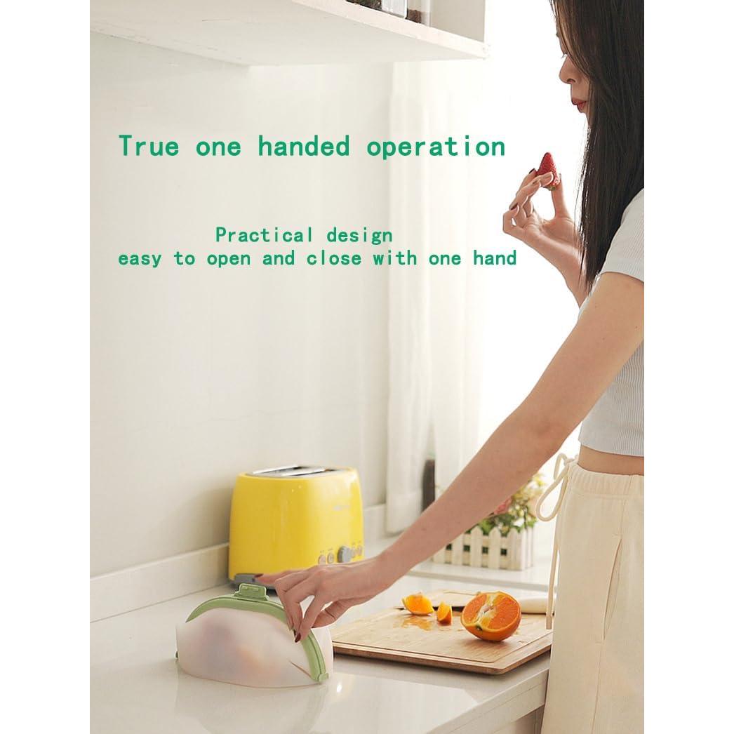 Bolsas de Almacenamiento Reutilizables ZEGROA Silicona Gris