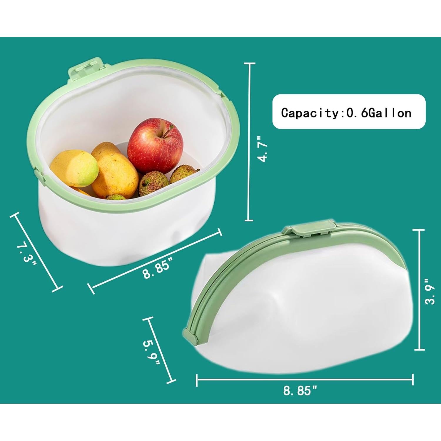 Bolsas de Almacenamiento Reutilizables ZEGROA Silicona Gris