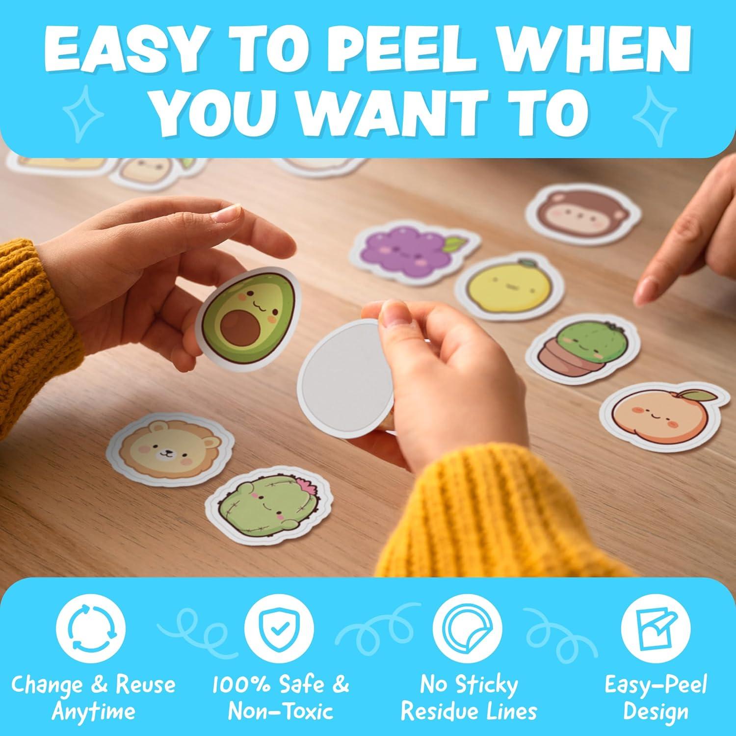 Pegatinas Kawaii Joyousa - 108 Piezas Impermeables para Aula