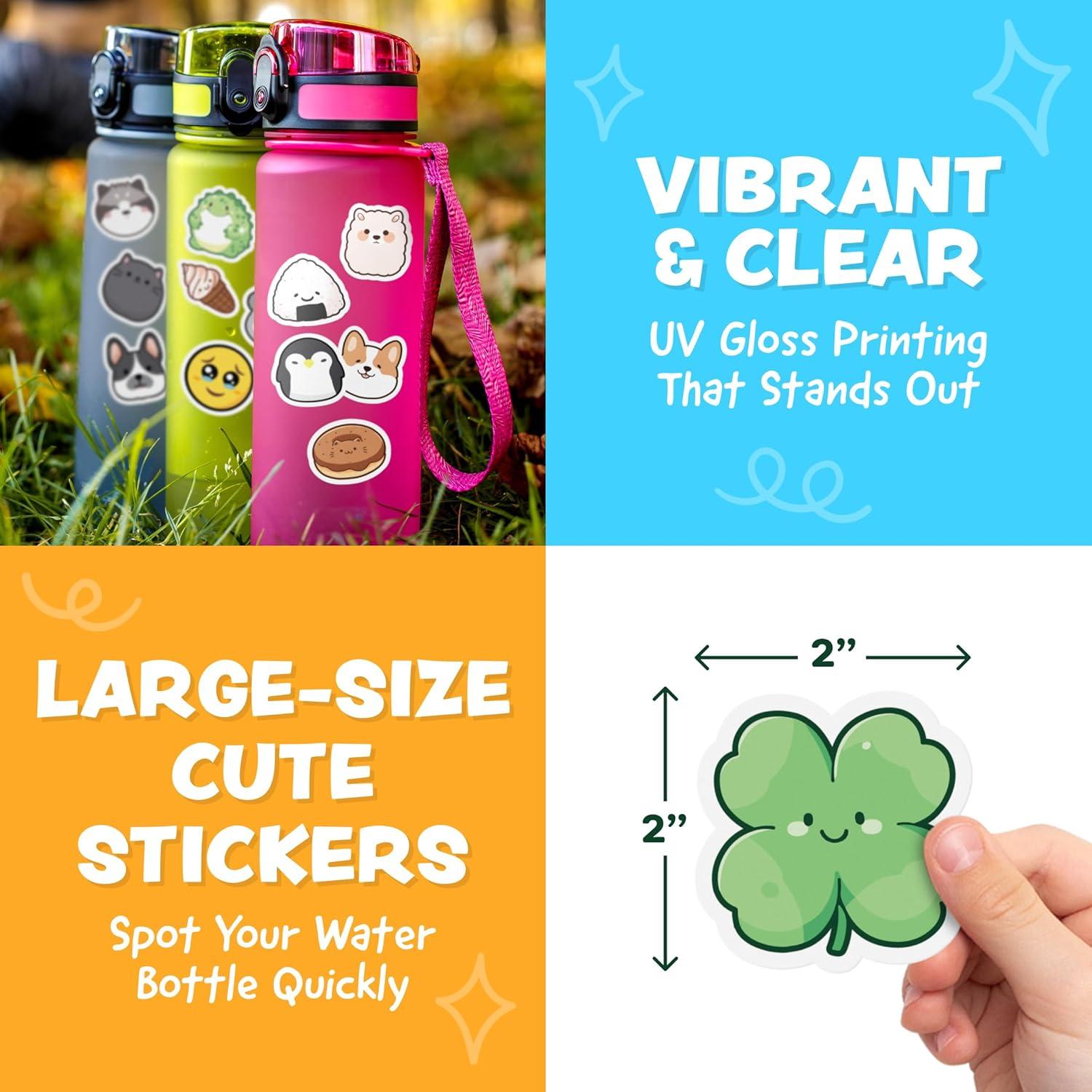 Pegatinas Kawaii Joyousa - 108 Piezas Impermeables para Aula