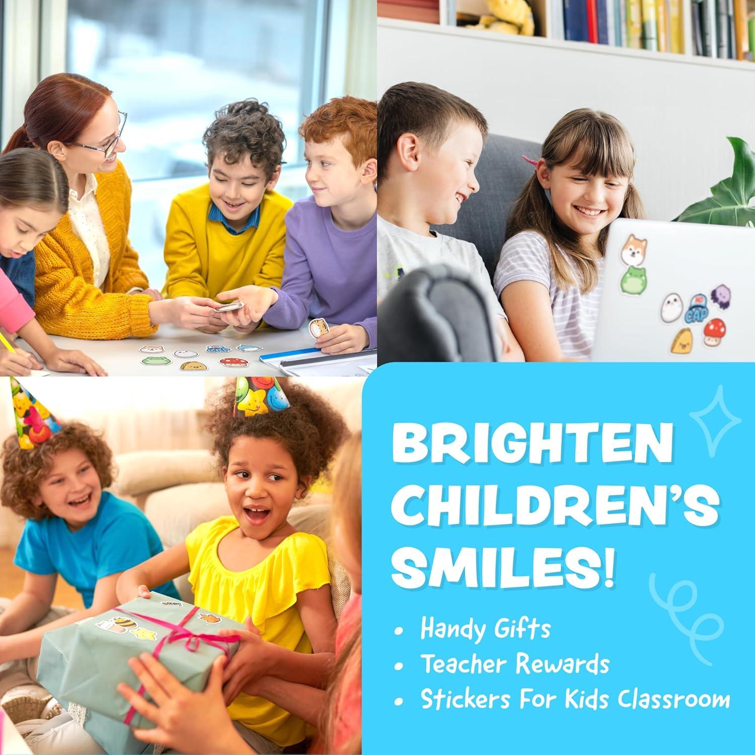 Pegatinas Kawaii Joyousa - 108 Piezas Impermeables para Aula