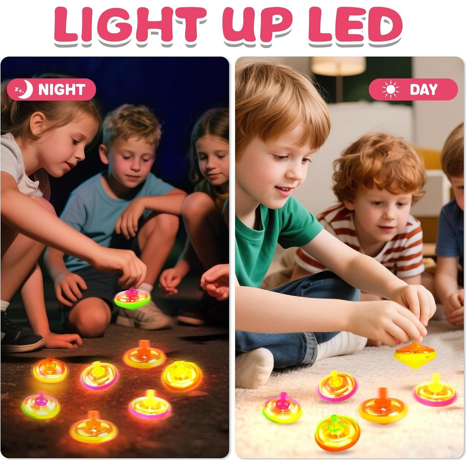 Juego de 50 Trompos LED Iluminados para Niños - MOEAWS