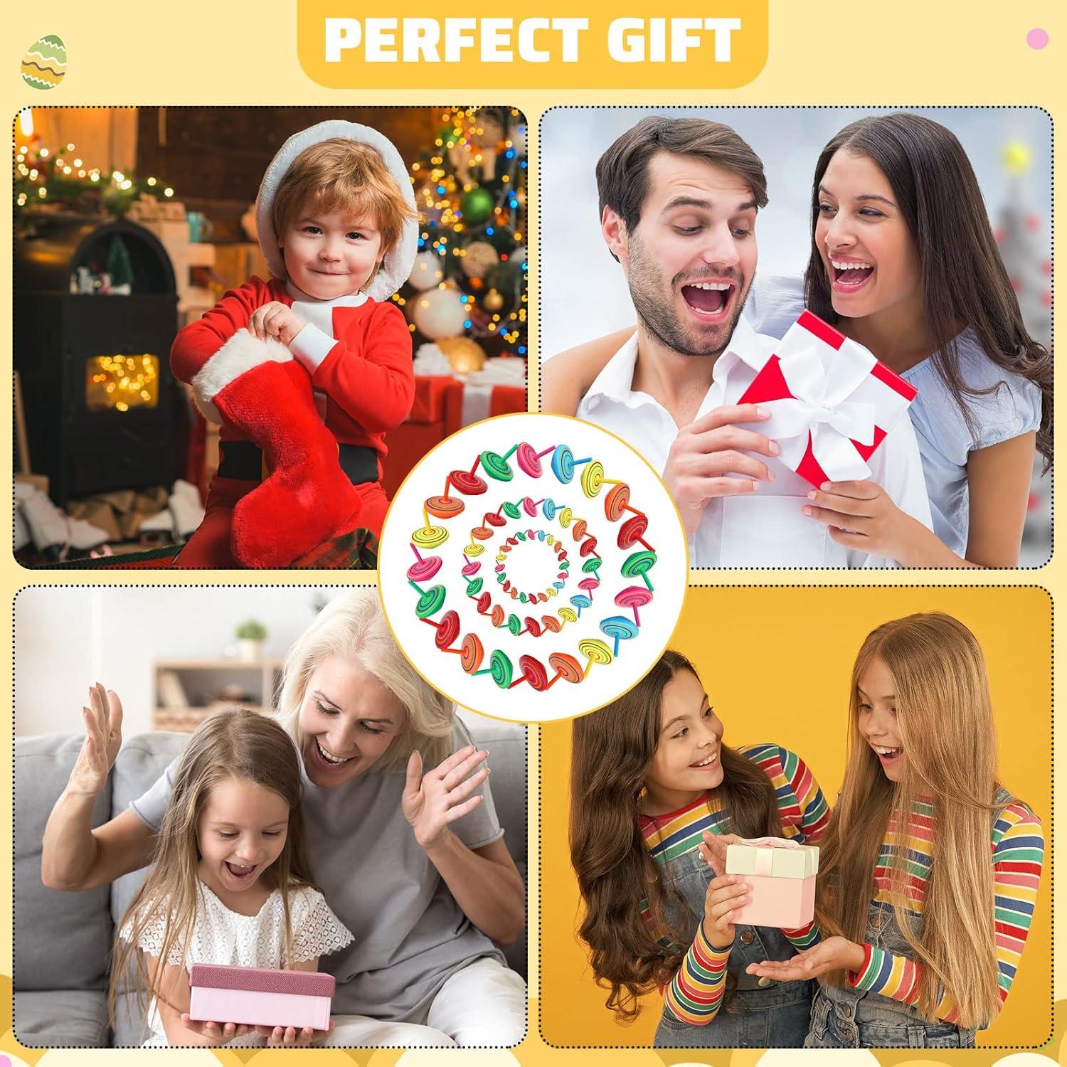 Trompos de Madera Coloridos Lenwen - 200 Piezas Educativos