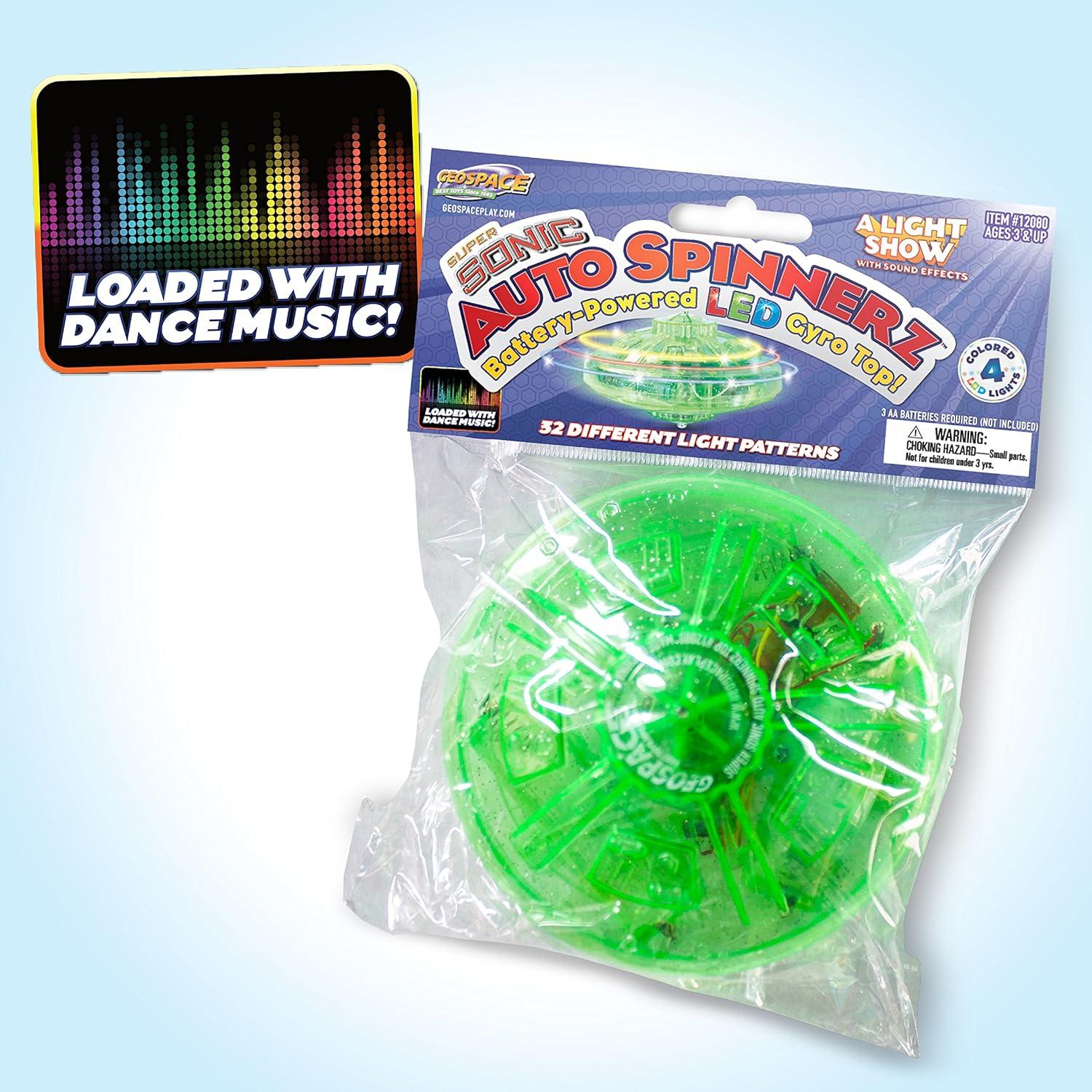 Trompo Giratorio LED Geospace Spinnerz - Paquete de 2