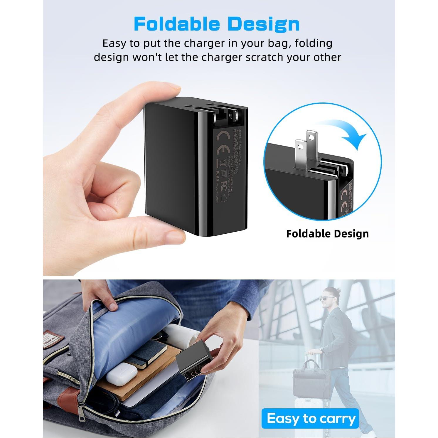 Cargador Rápido Klipdasse 65W USB-C para Steam Deck y más