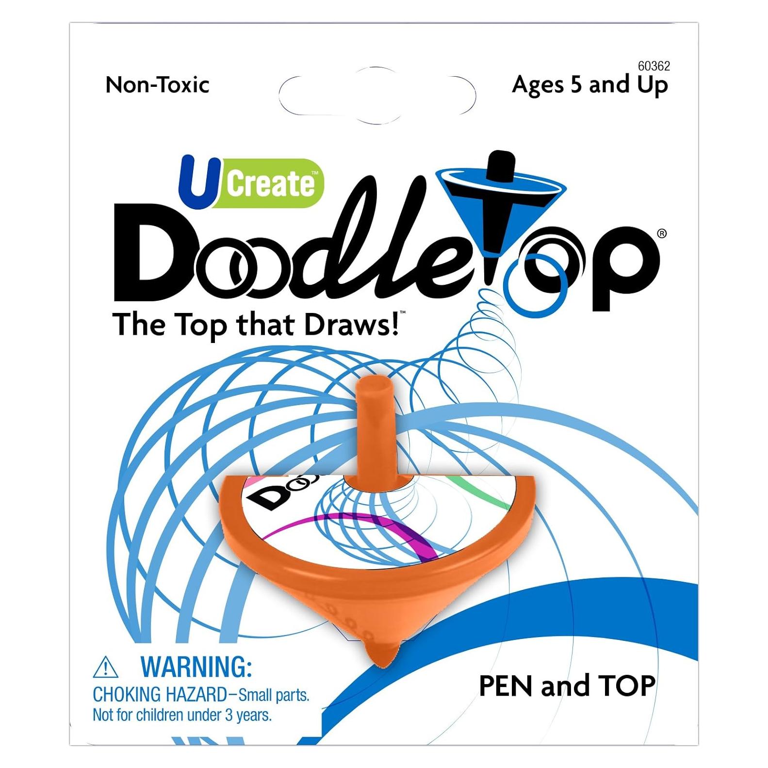 Kit Doodletop University Games con 1 Bolígrafo y 1 Peonza - Juego de Dibujo para Niños a Partir de 5 Años