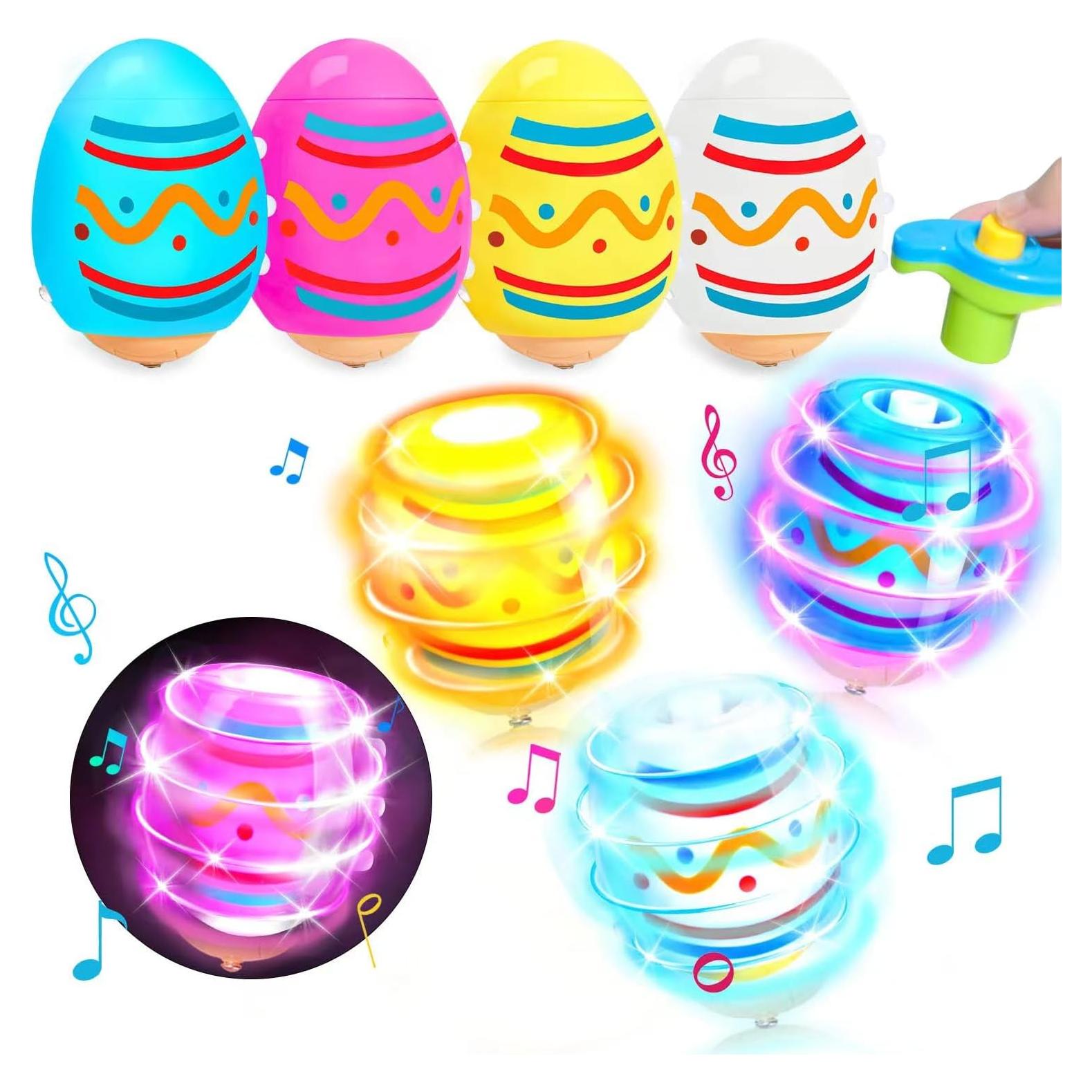 6 Paquetes de Trompos Iluminados y Musicales Dekwell para Niños