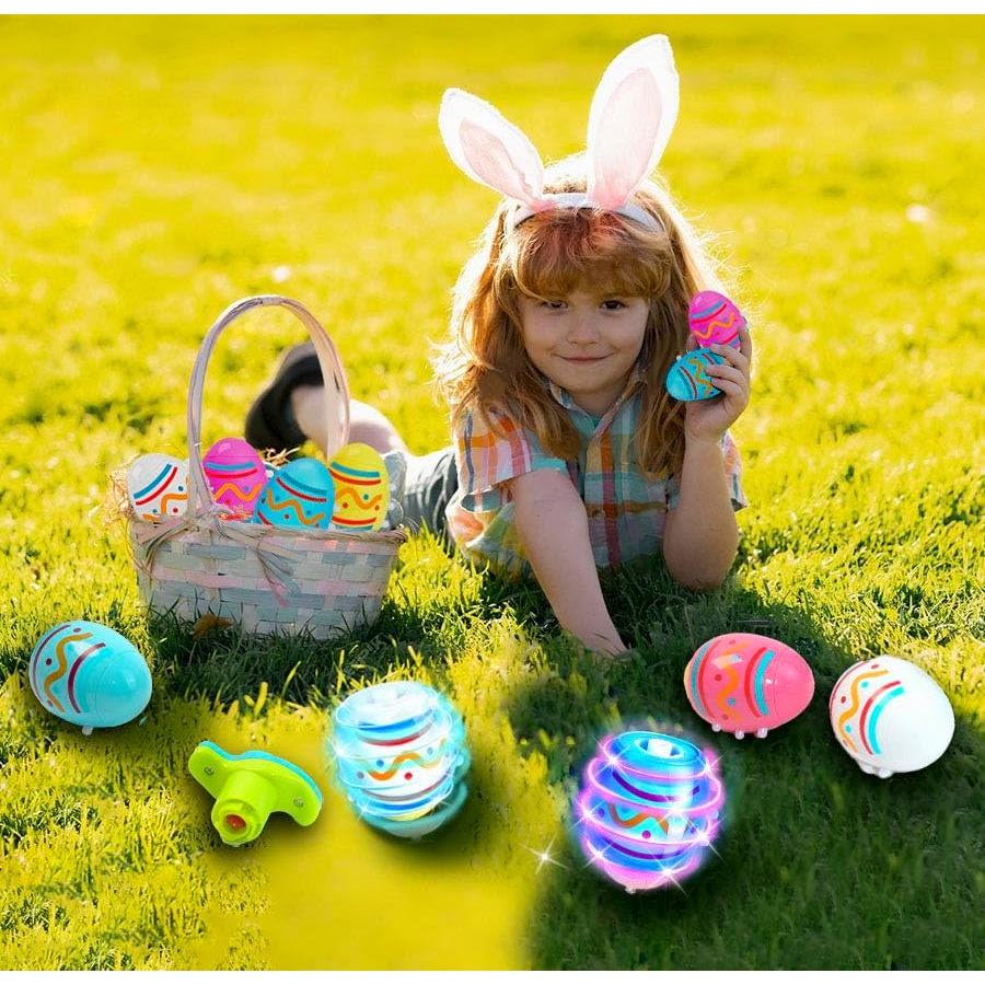 6 Paquetes de Trompos Iluminados y Musicales Dekwell para Niños