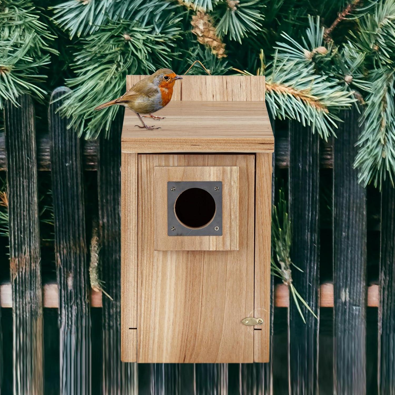 Casa para Aves de Madera CARTMAN 55.88x33.99cm con Acero Inoxidable