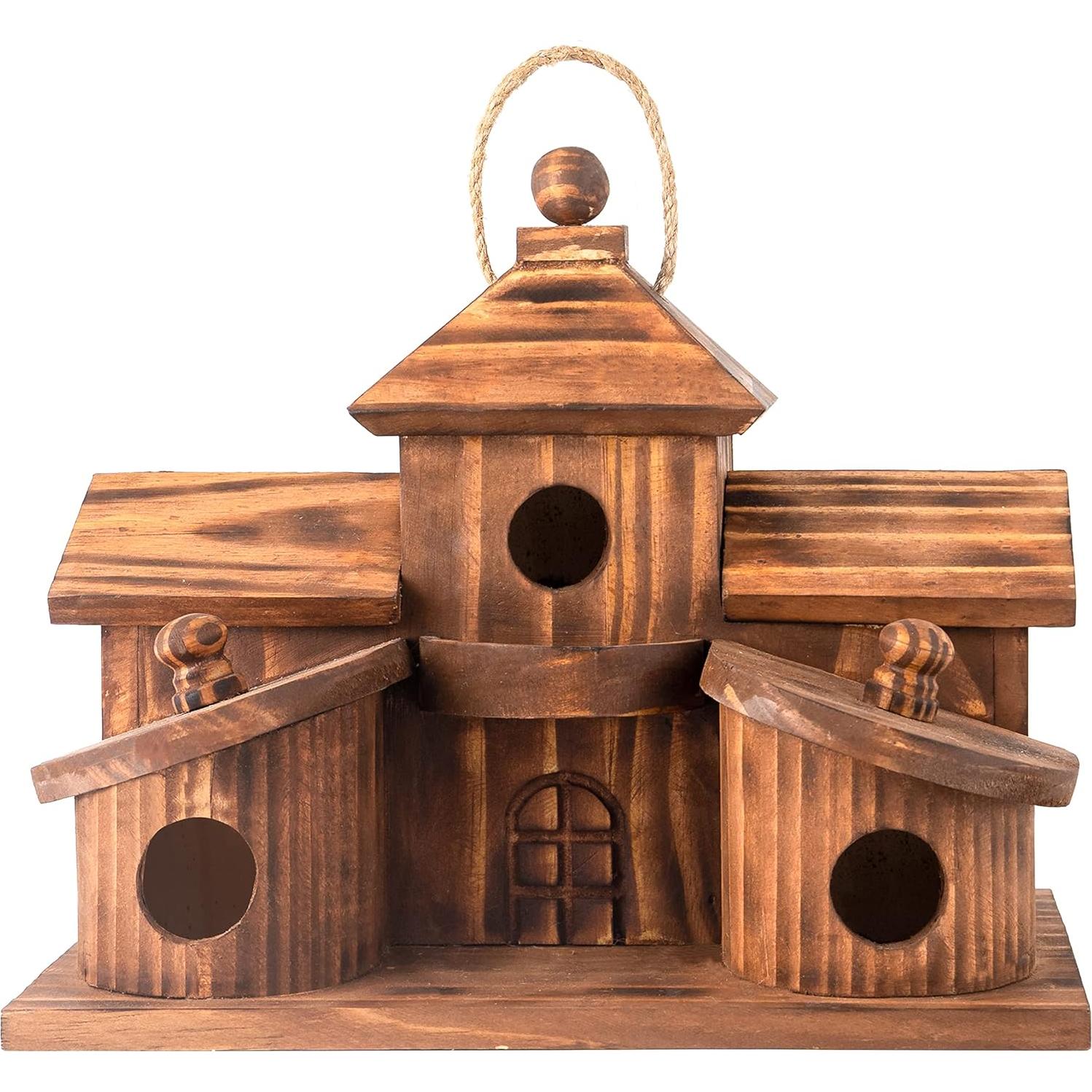 Casa para Aves COLEBA de 5 Habitaciones de Madera Natural