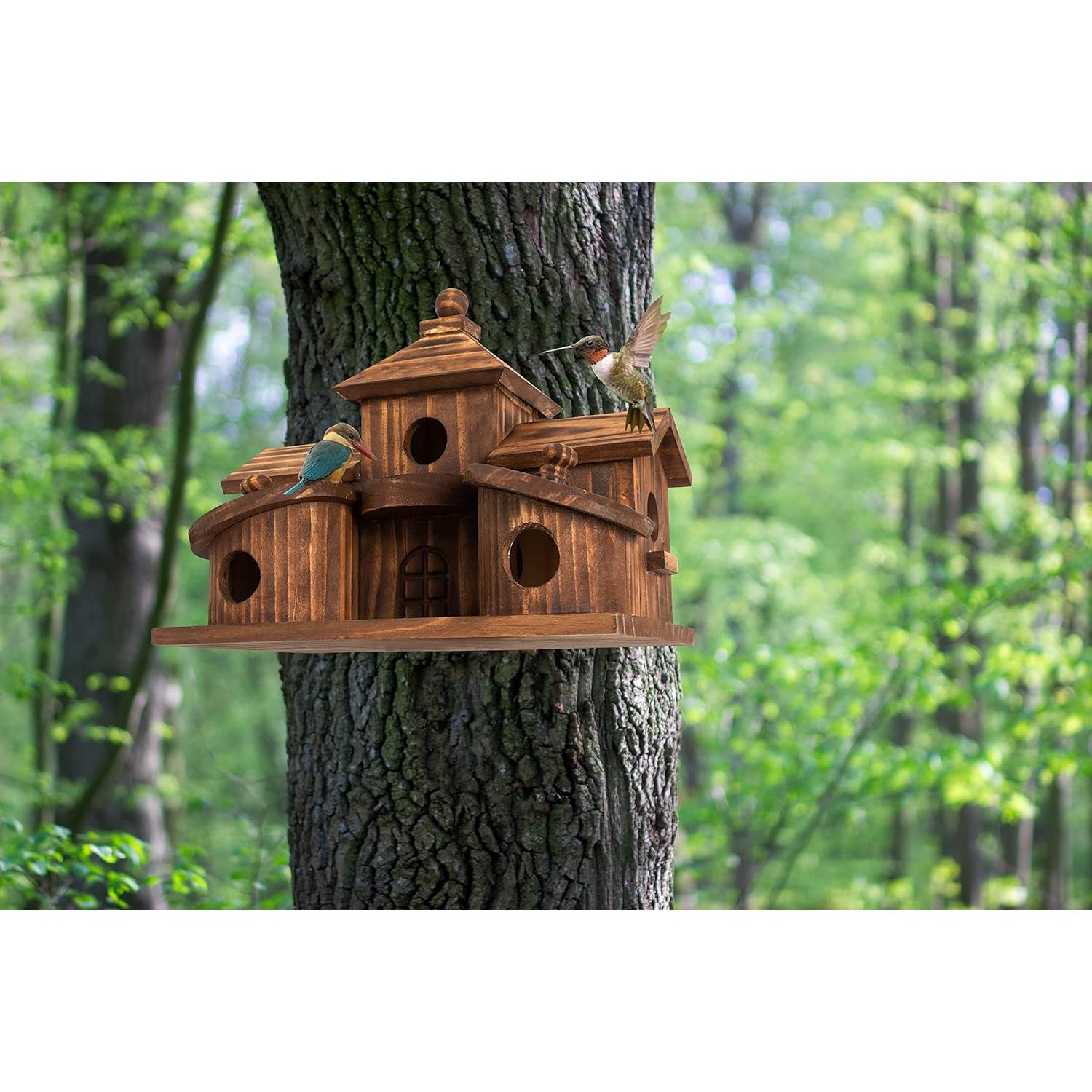 Casa para Aves COLEBA de 5 Habitaciones de Madera Natural