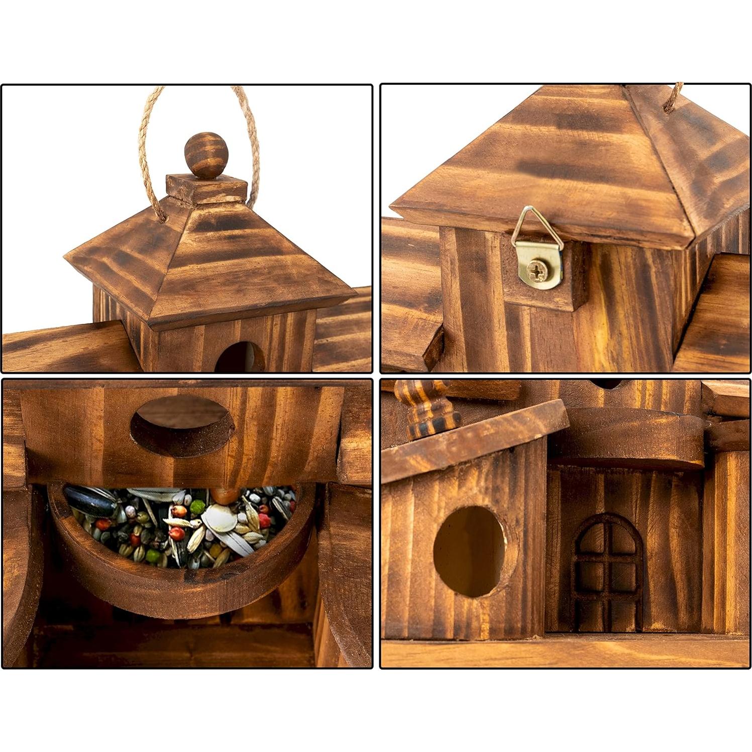 Casa para Aves COLEBA de 5 Habitaciones de Madera Natural