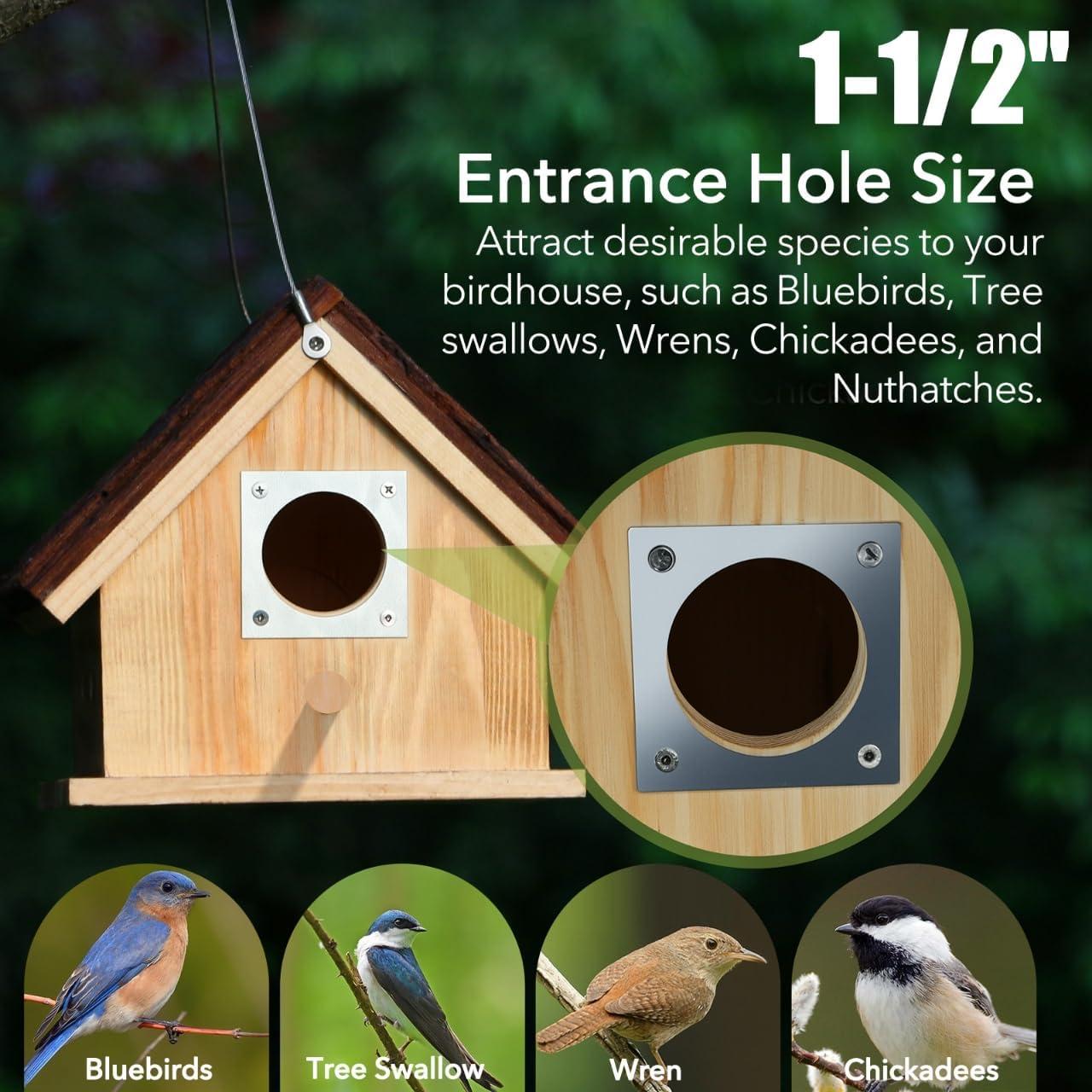 Casa de Aves de Madera Predimeza 15cm con Techo de Corteza