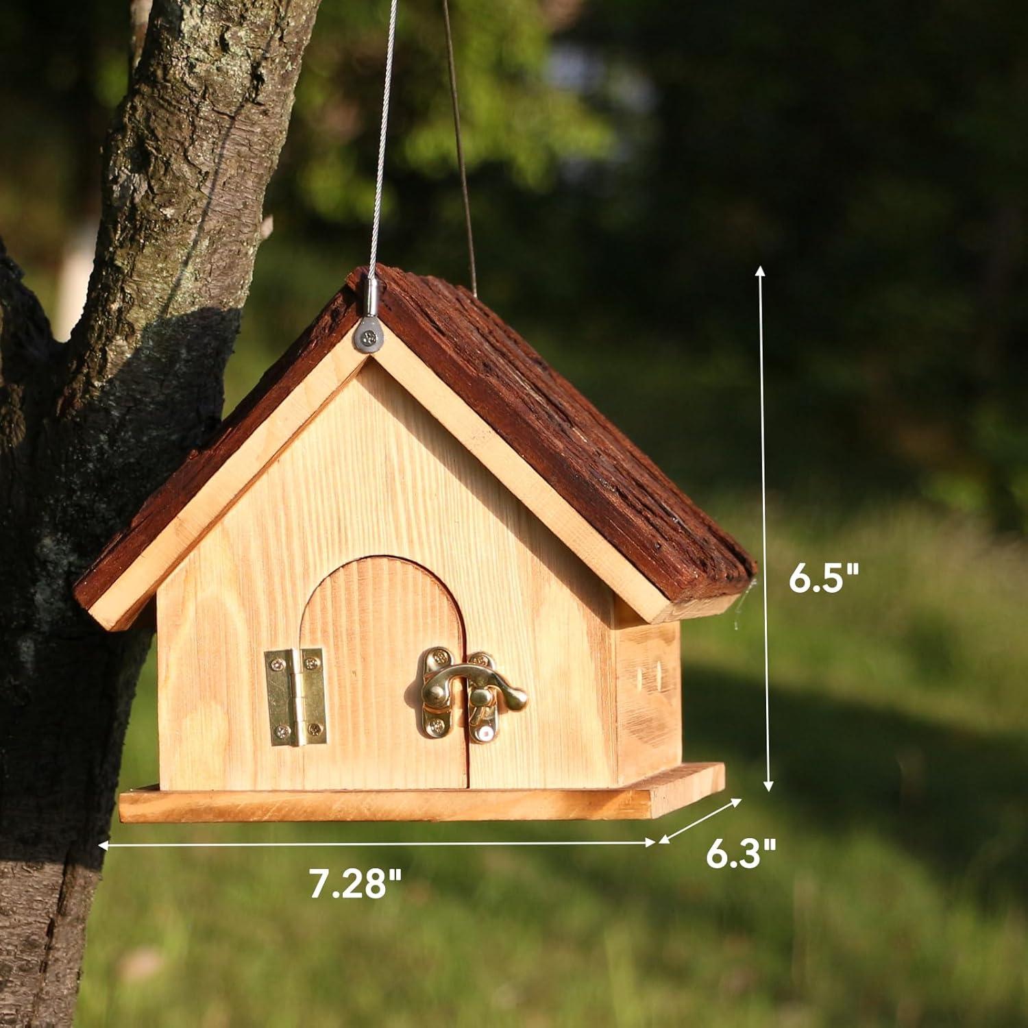 Casa de Aves de Madera Predimeza 15cm con Techo de Corteza