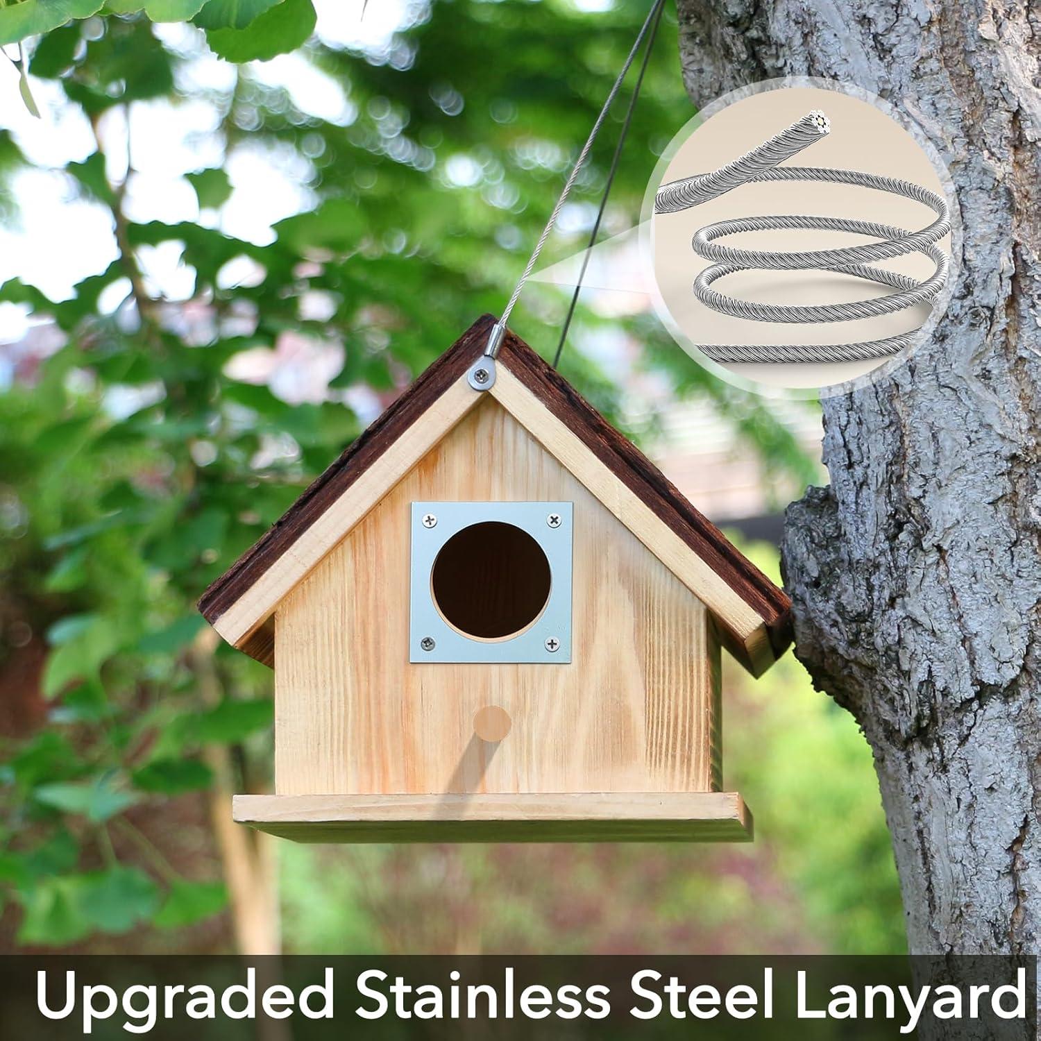 Casa de Aves de Madera Predimeza 15cm con Techo de Corteza