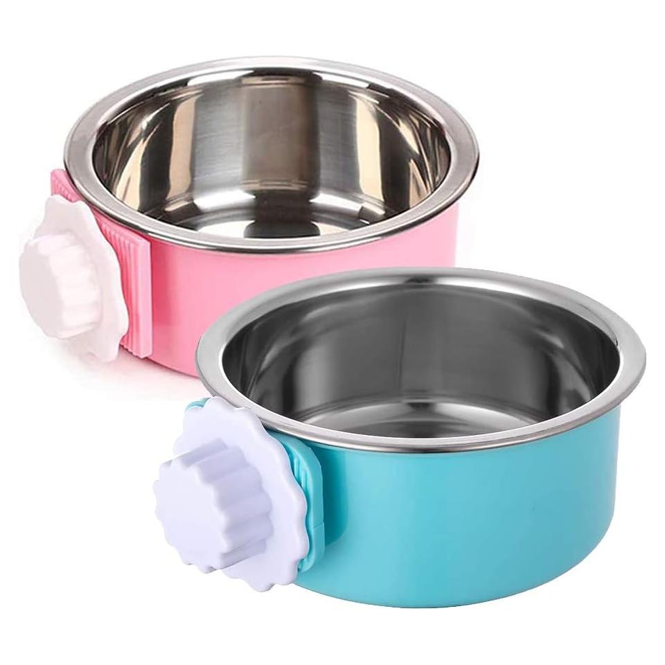 Tazón de Comida y Agua para Mascotas PetHozzz 2PCS Acero Inoxidable