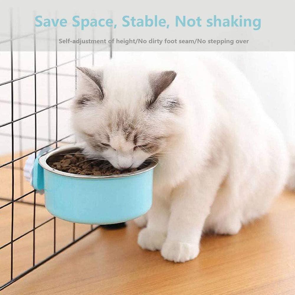 Tazón de Comida y Agua para Mascotas PetHozzz 2PCS Acero Inoxidable