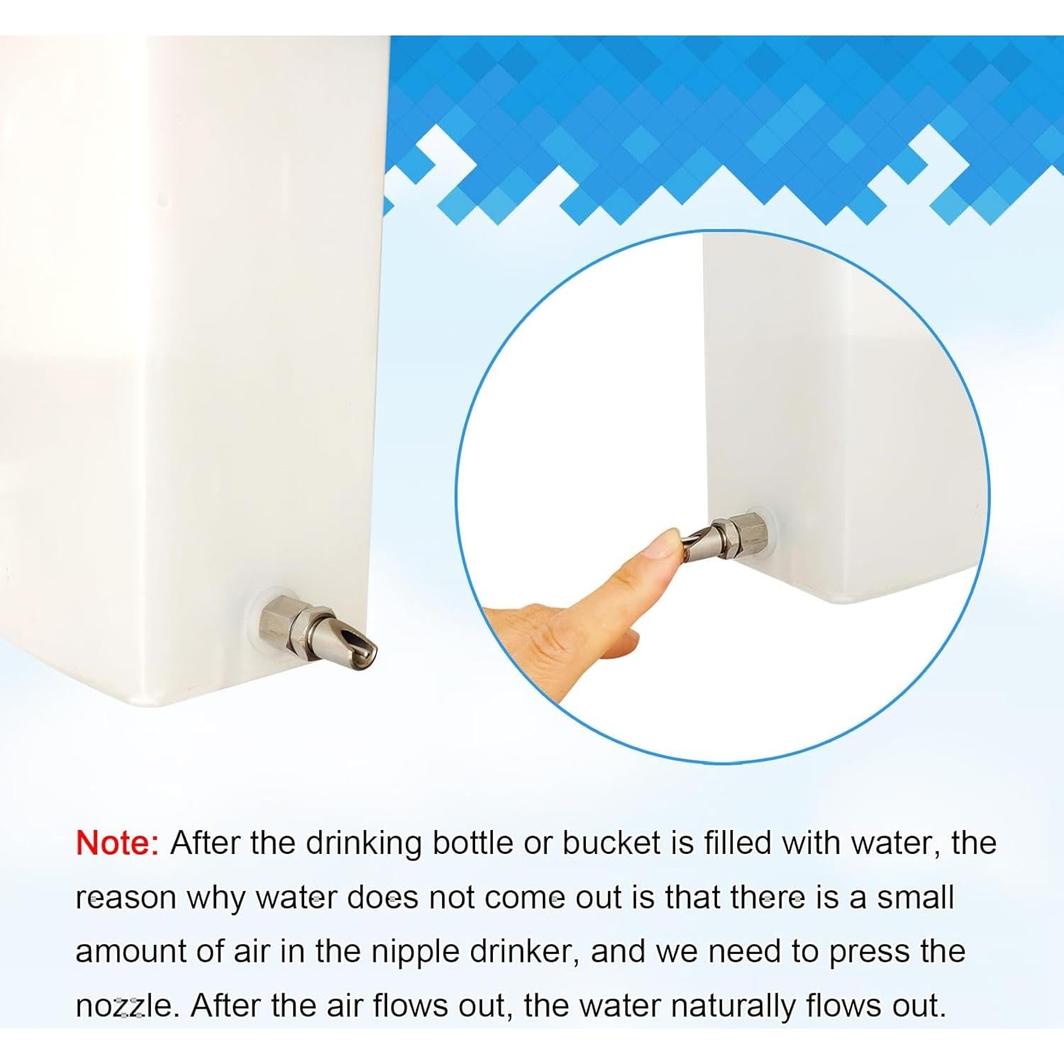 Bebedero para Conejos Cyrading 1L Acero Inoxidable Antifugas