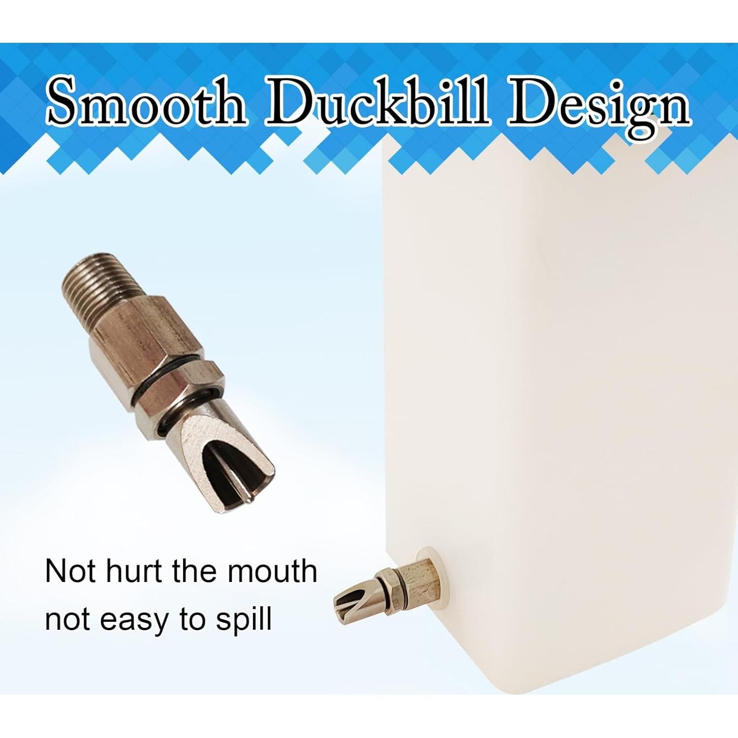 Bebedero para Conejos Cyrading 1L Acero Inoxidable Antifugas