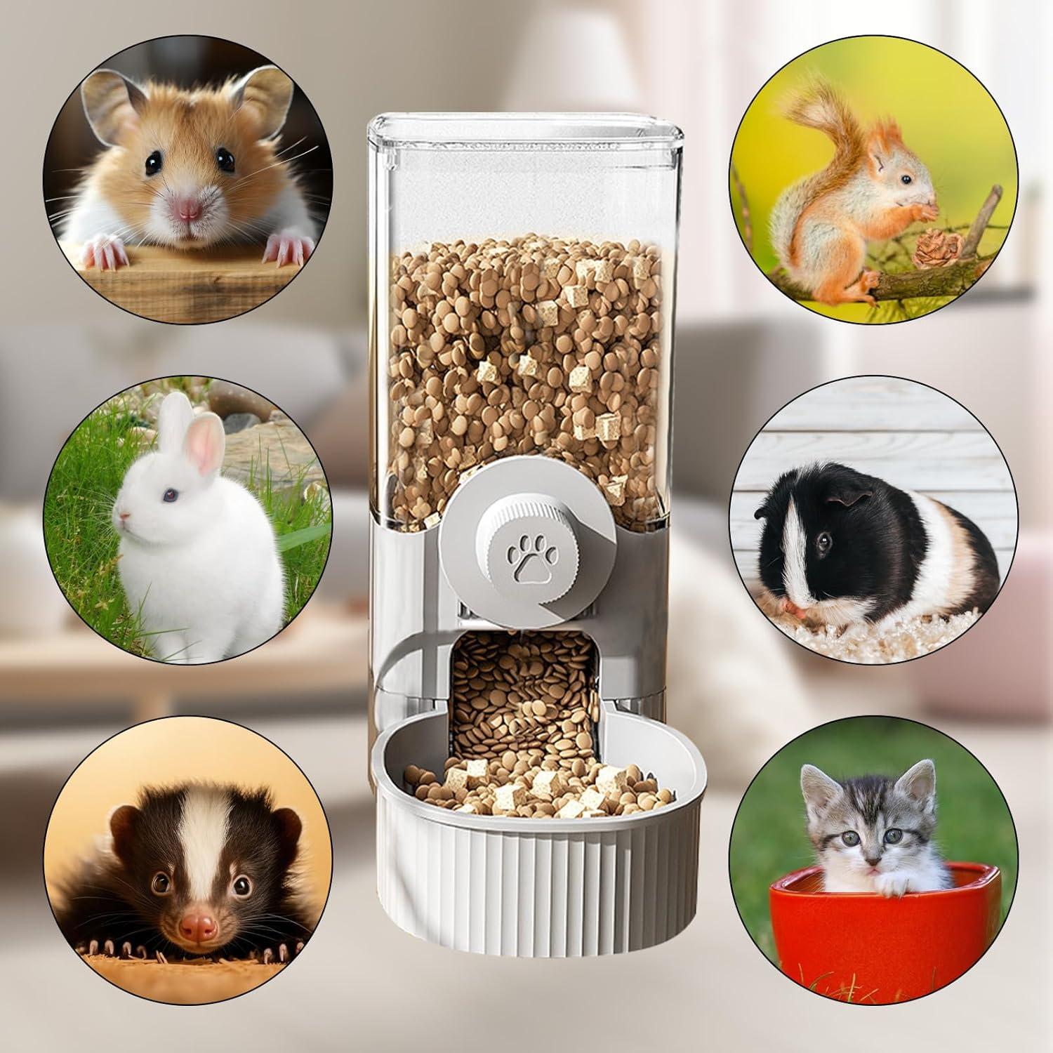 Dispensador Automático de Comida y Agua YumSur 41Oz Gris