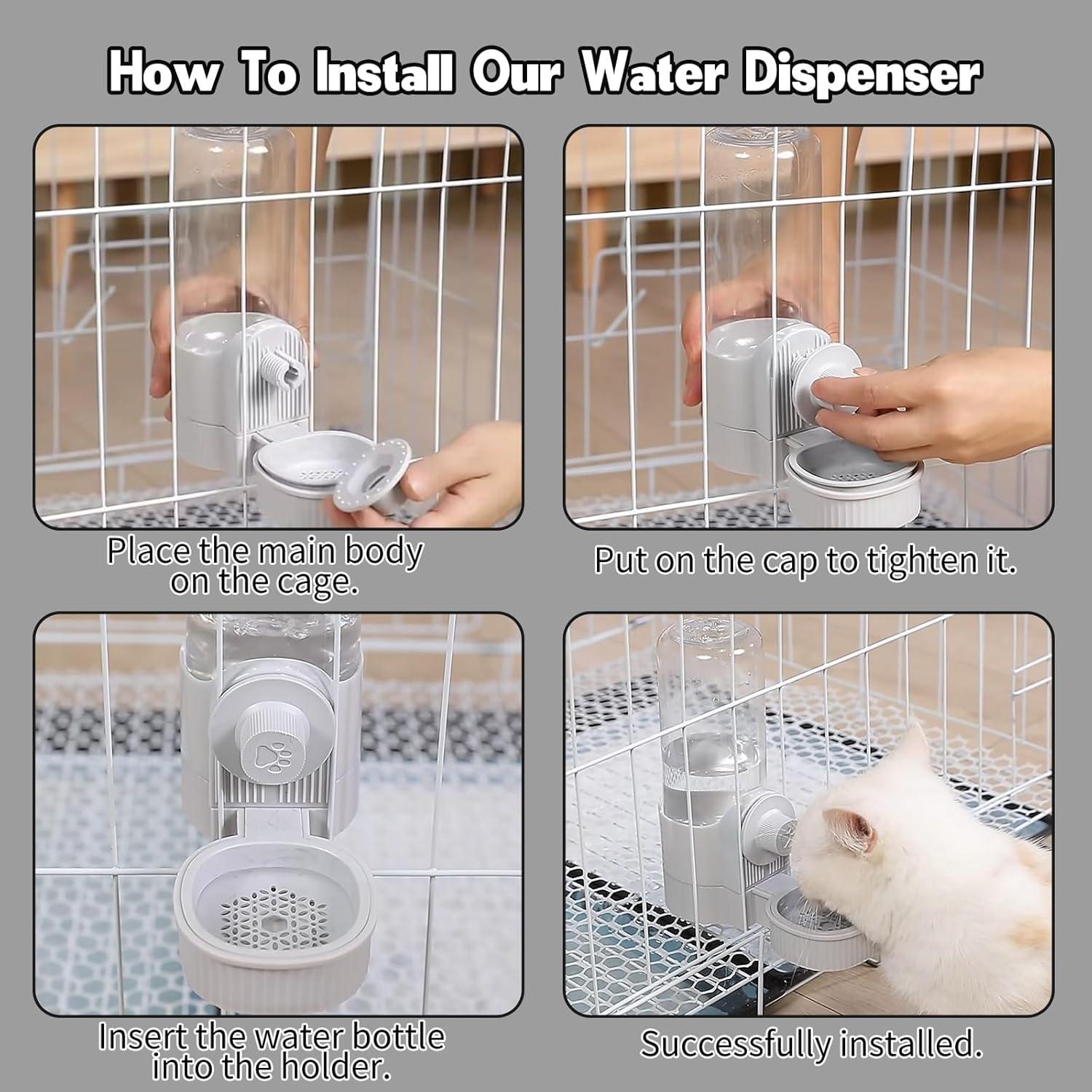 Dispensador Automático de Comida y Agua YumSur 41Oz Gris