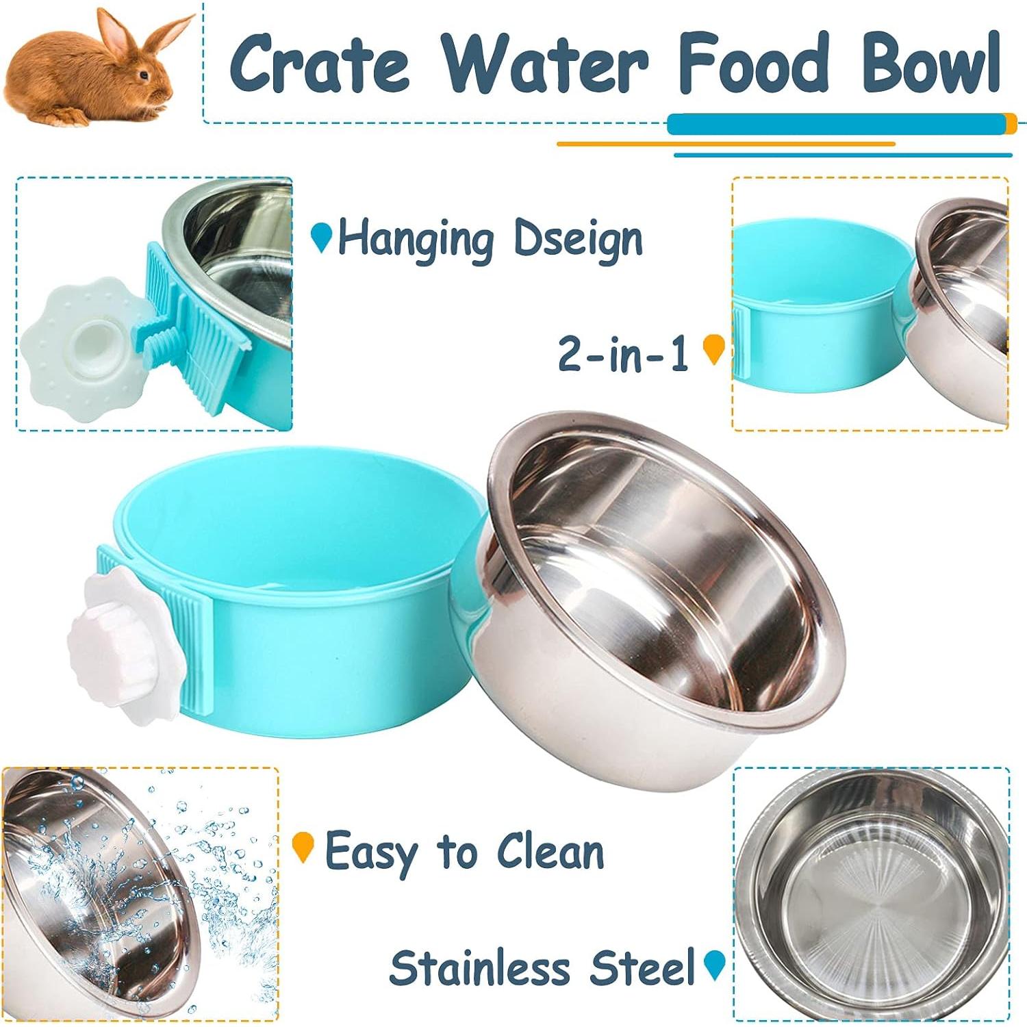 Set 3 en 1 Comedero y Bebedero para Conejos Hamiledyi