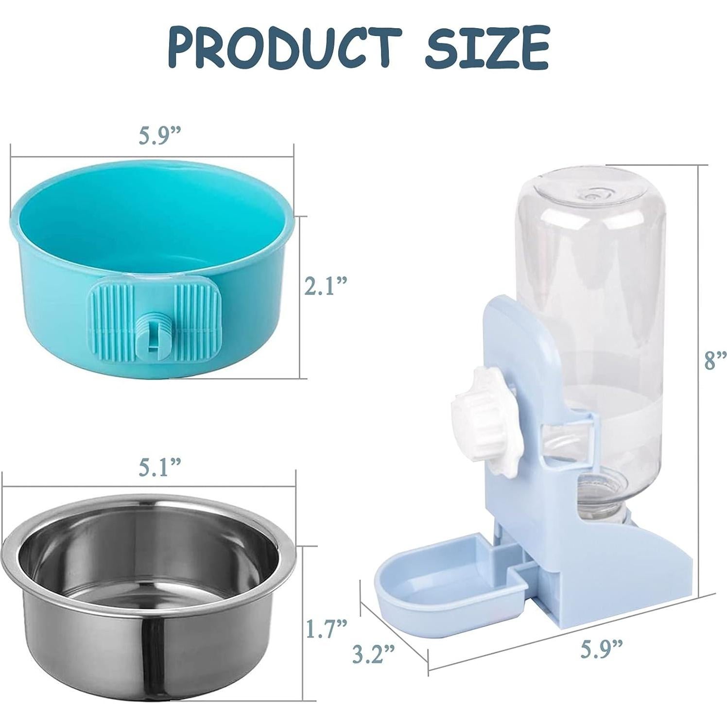 Set 3 en 1 Comedero y Bebedero para Conejos Hamiledyi