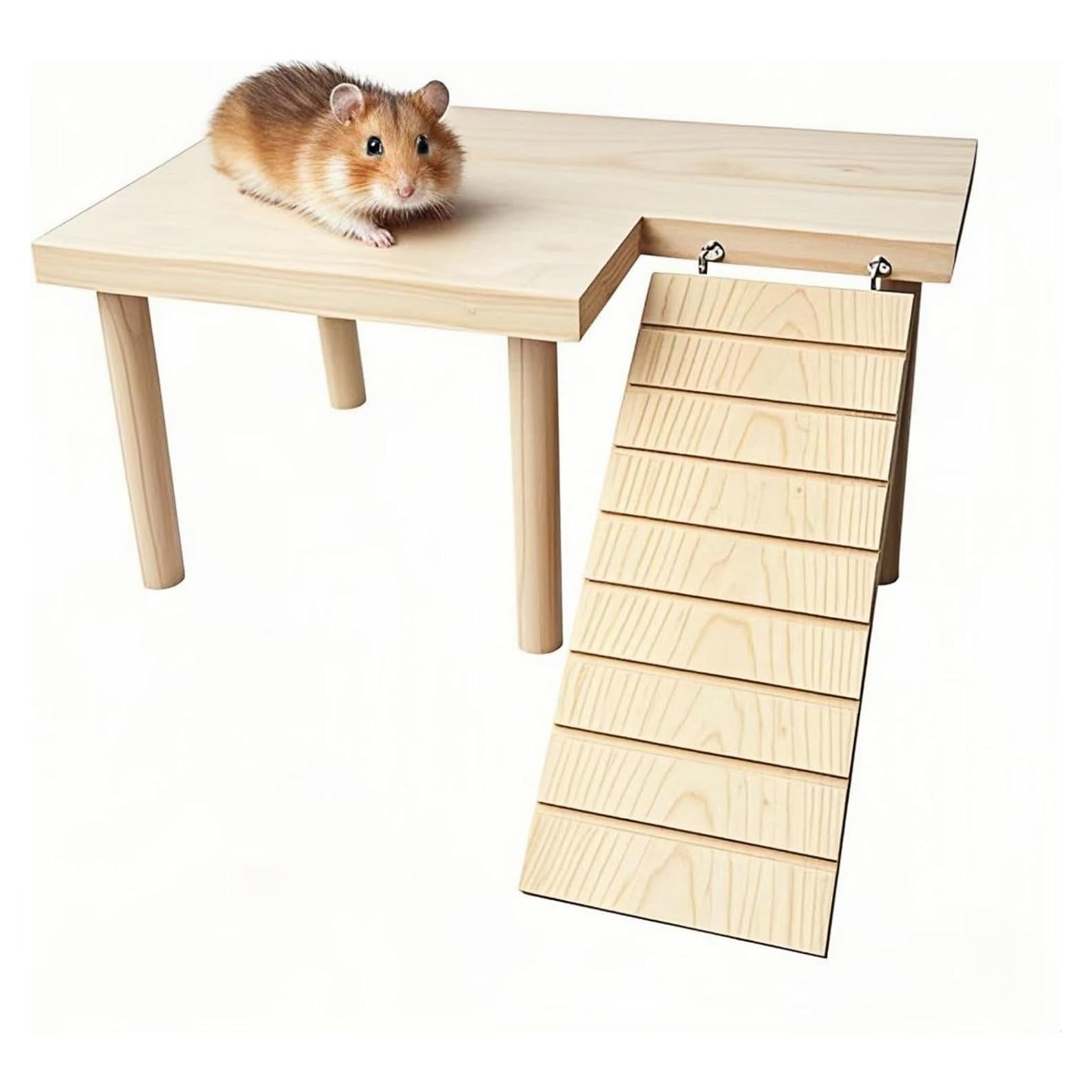 Plataforma de Madera para Hámster Hábitat Decor 30x19cm